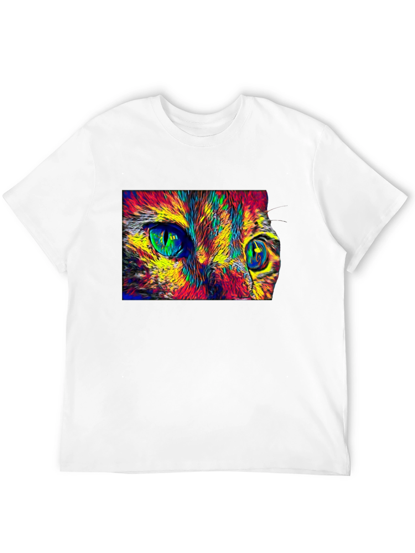 Abstract Cat Eyes Graphic T-Shirt