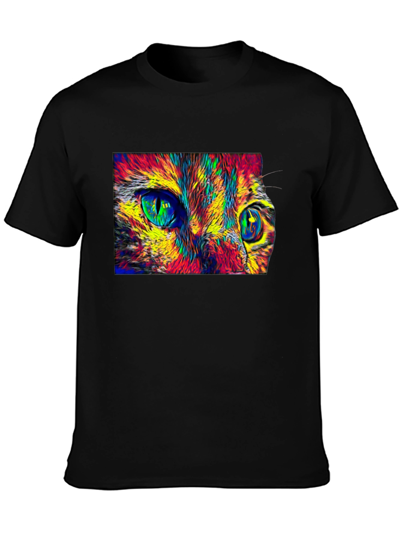 Abstract Cat Eyes Graphic T-Shirt