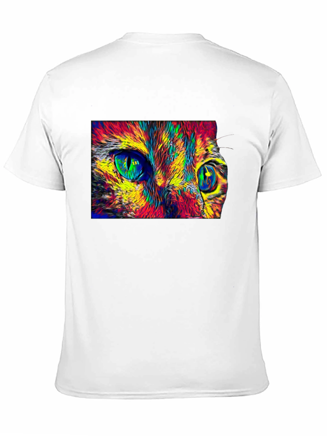 Abstract Cat Eyes Graphic T-Shirt