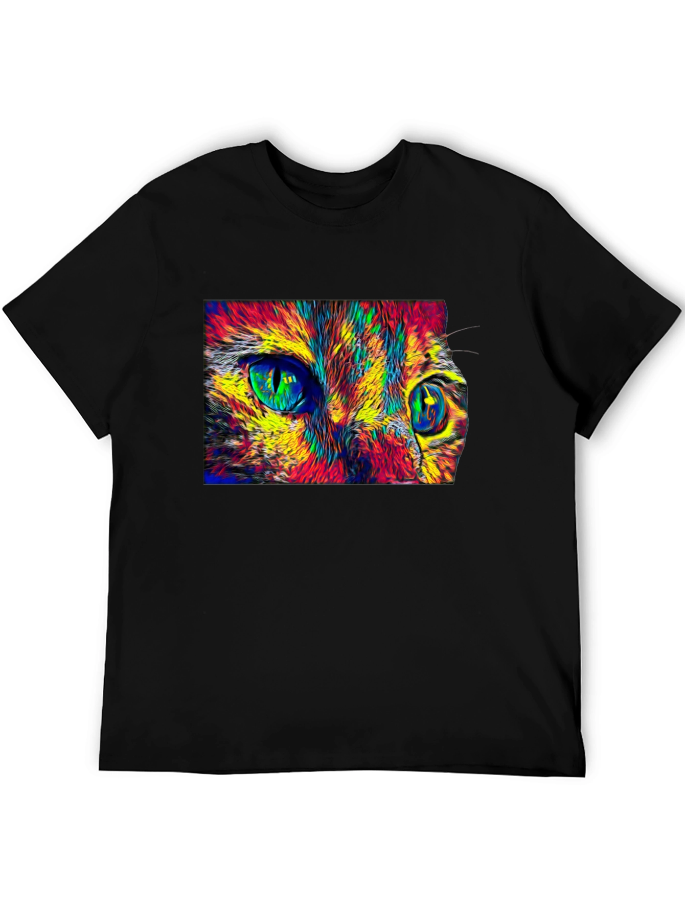 Abstract Cat Eyes Graphic T-Shirt
