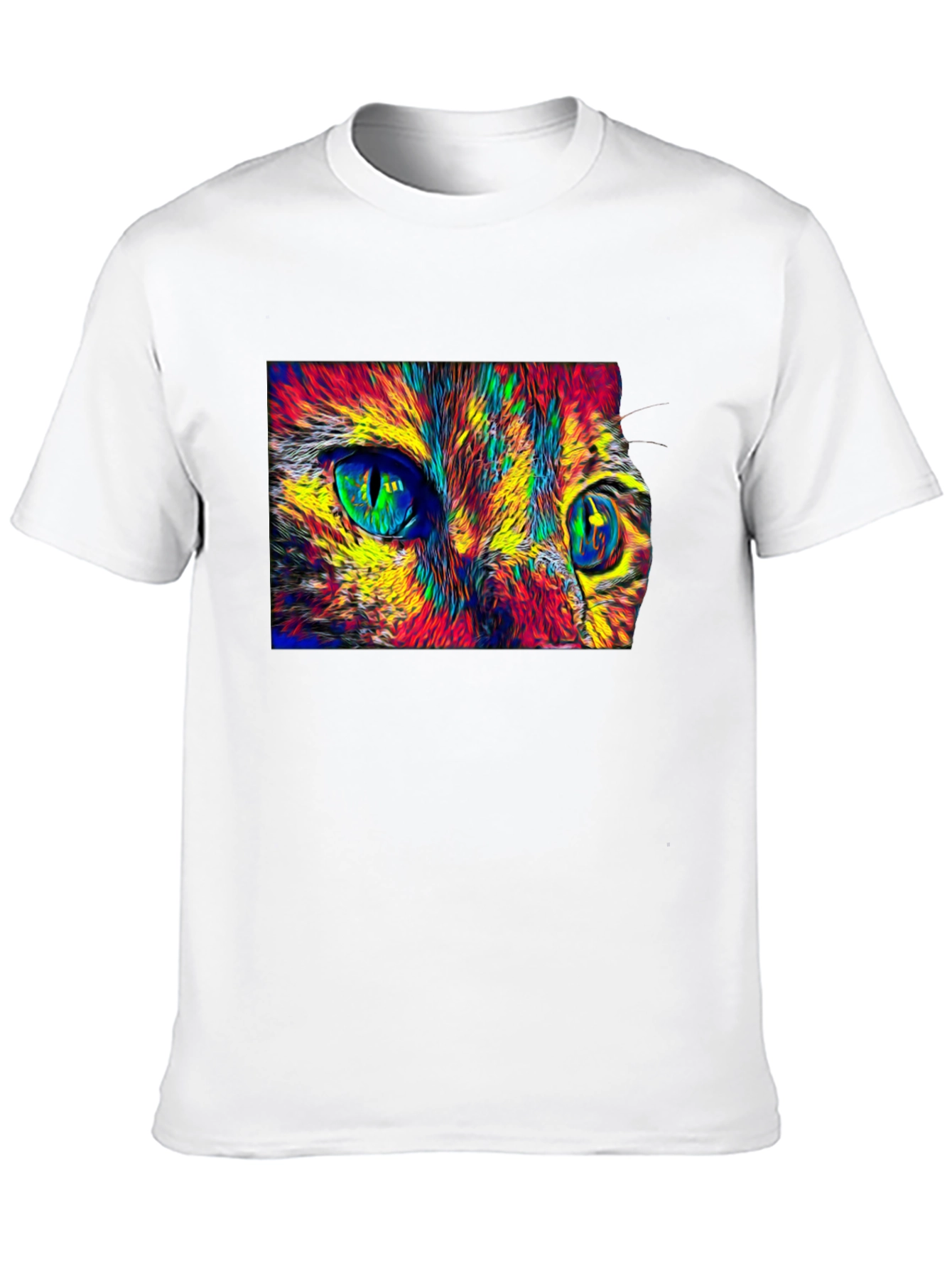 Abstract Cat Eyes Graphic T-Shirt
