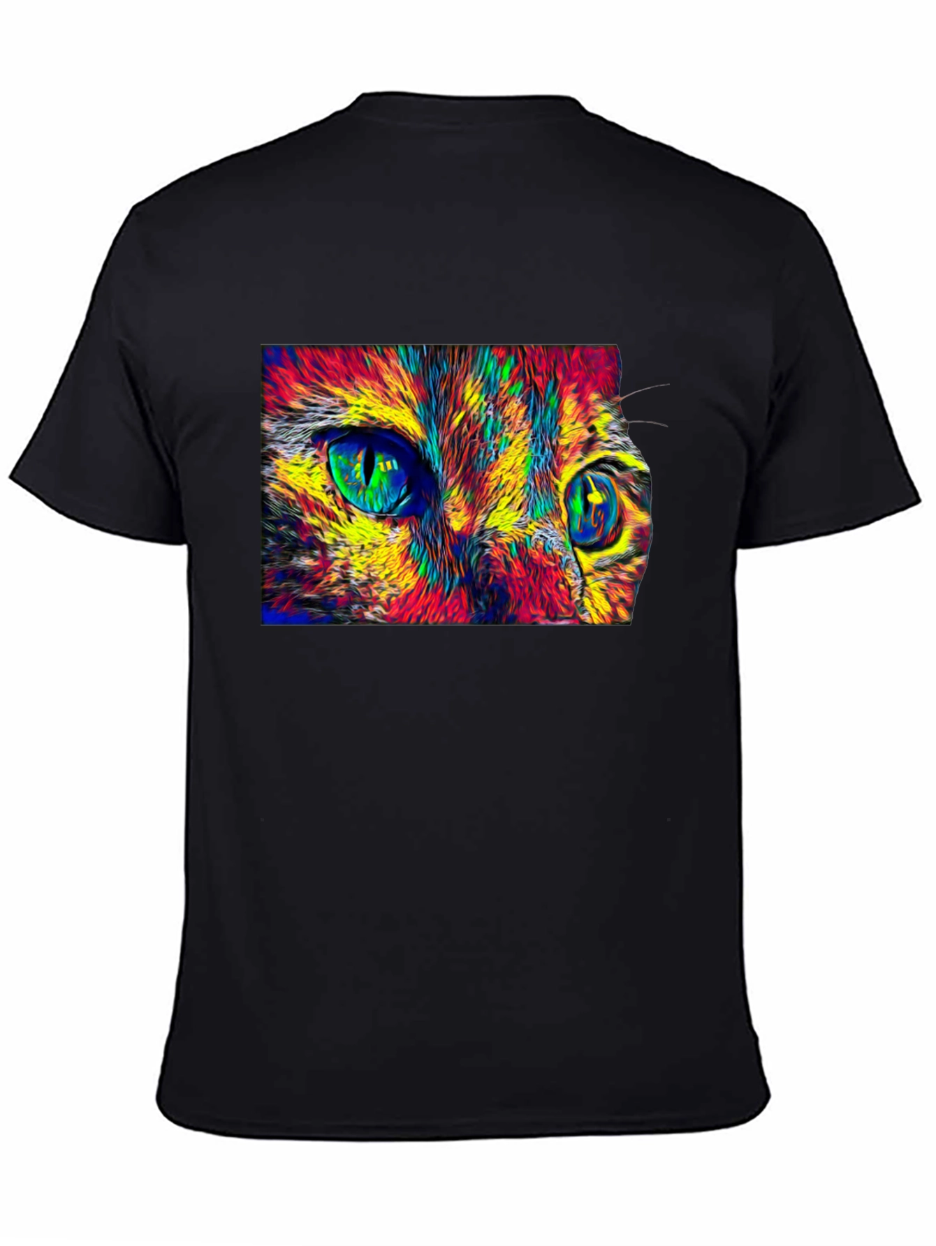 Abstract Cat Eyes Graphic T-Shirt