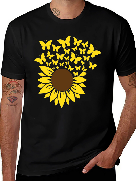 Sunflower Butterfly Graphic Tee