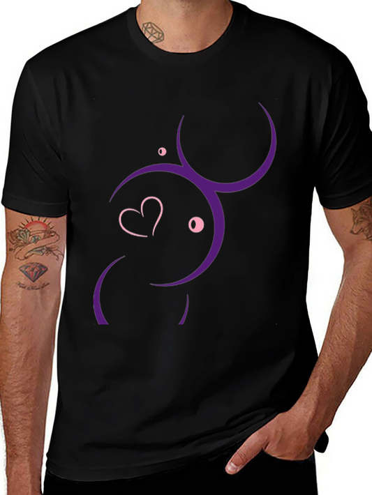Abstract Stethoscope Heartbeat Graphic T-Shirt