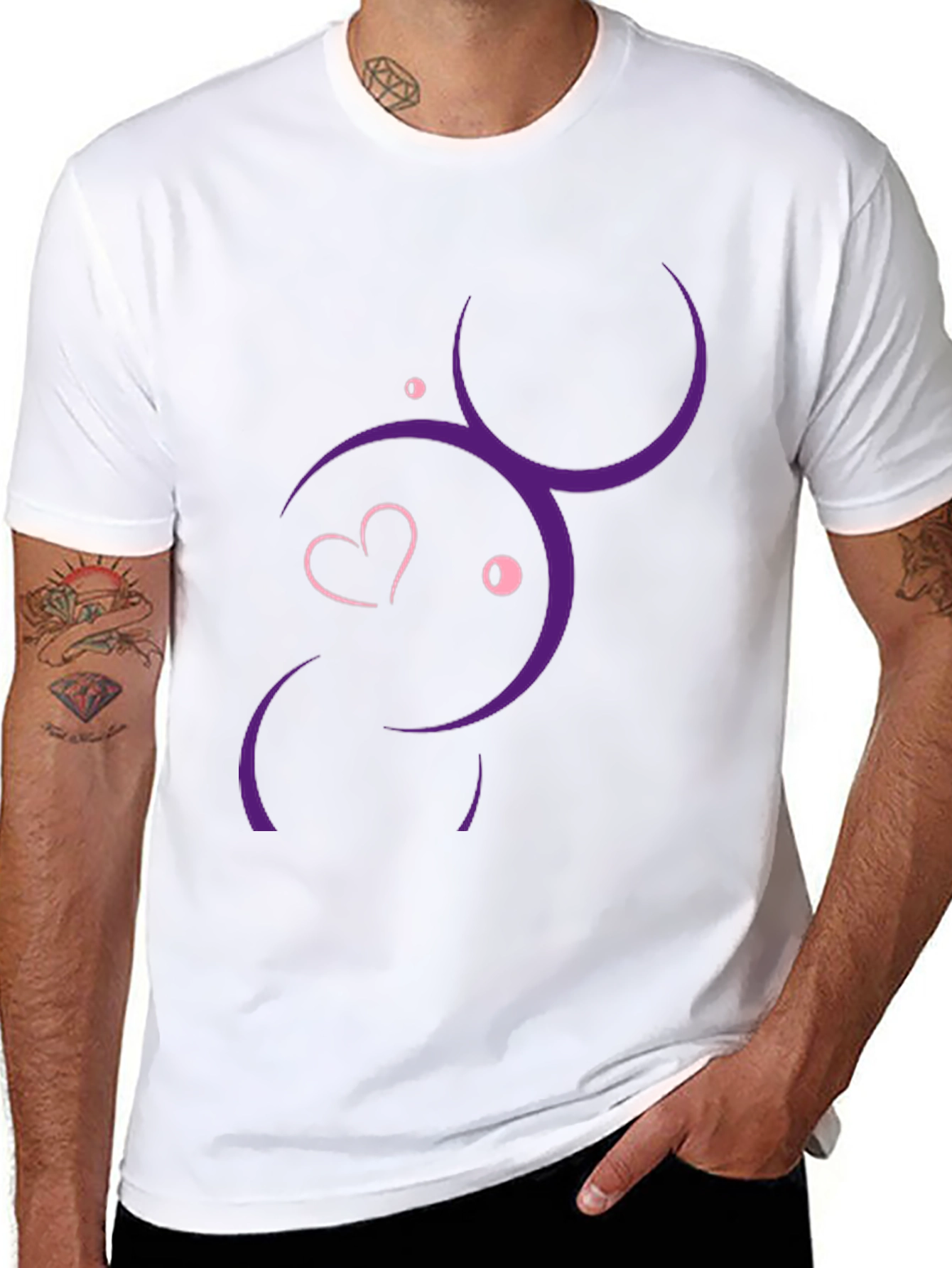 Abstract Stethoscope Heartbeat Graphic T-Shirt