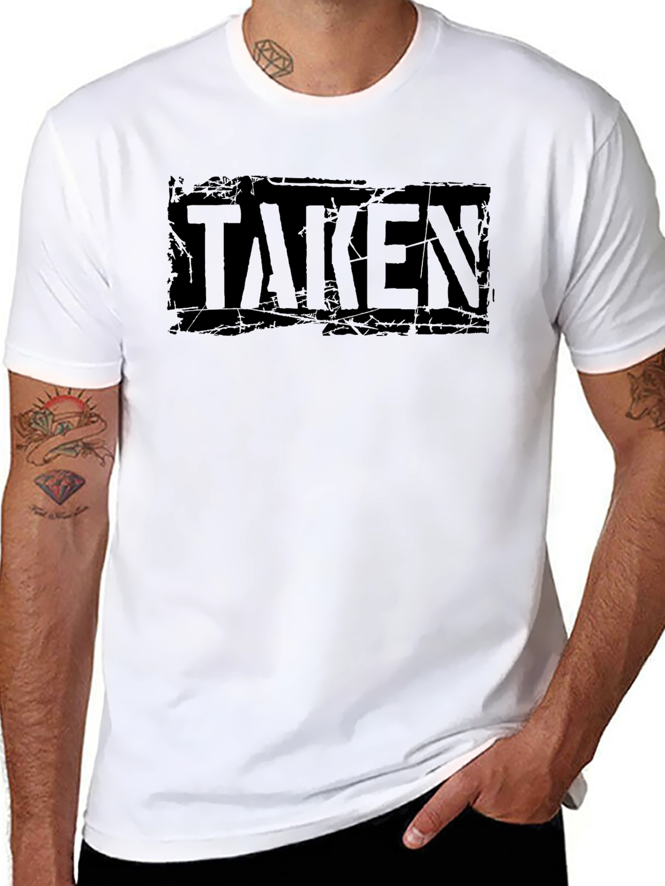 Taken Graphic Print Black T-Shirt