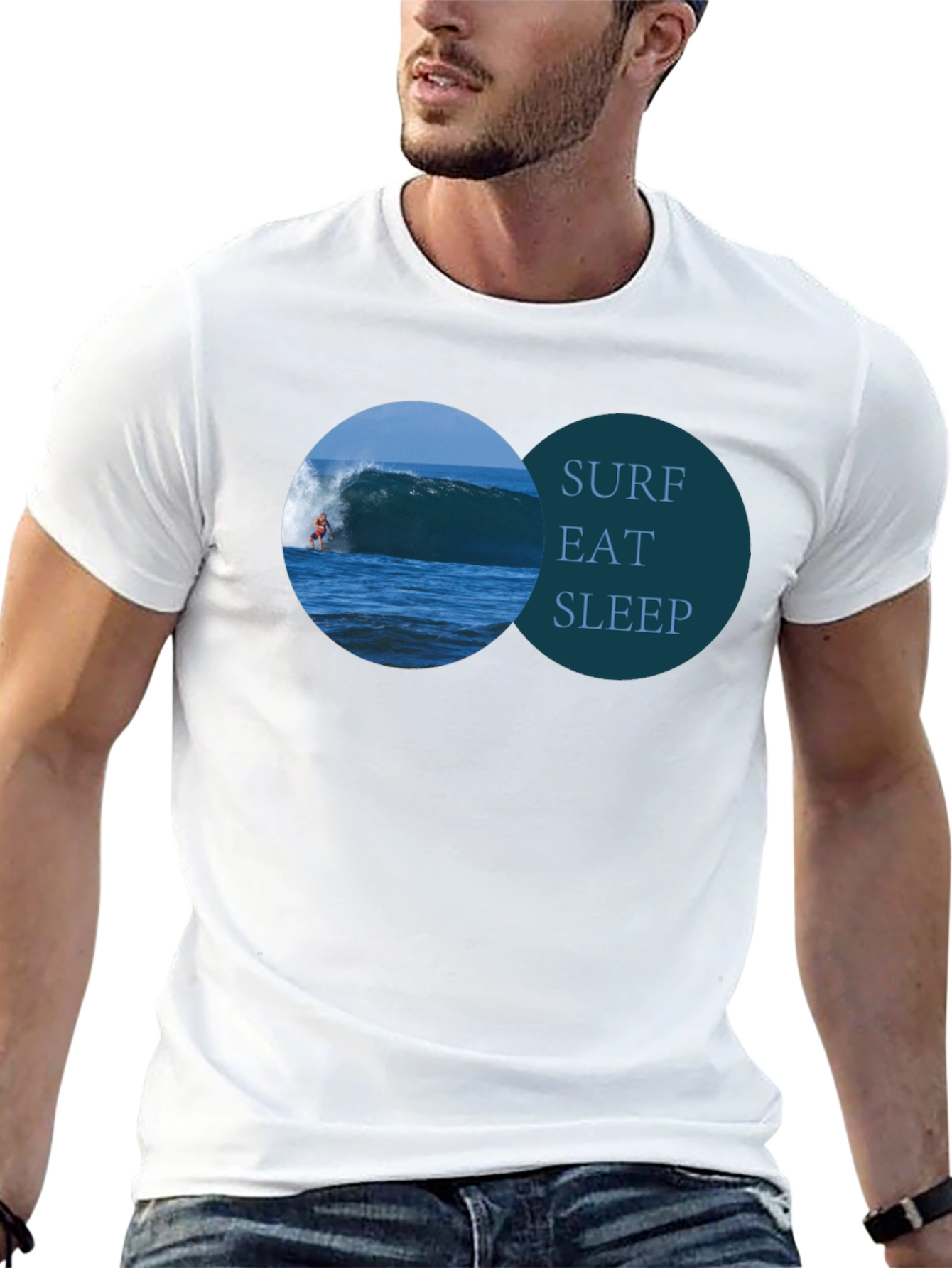Surf Eat Sleep Black T-Shirt