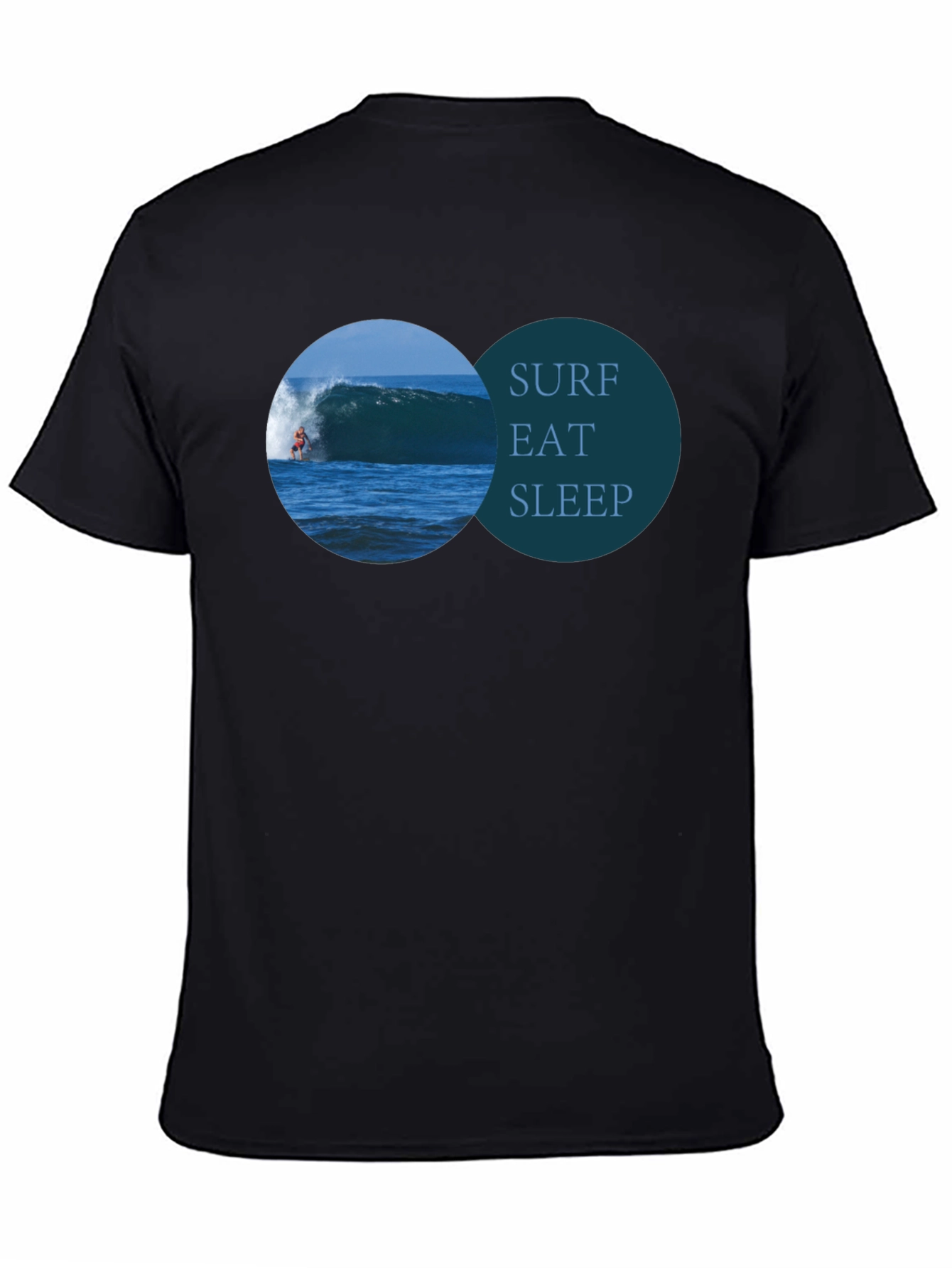 Surf Eat Sleep Black T-Shirt