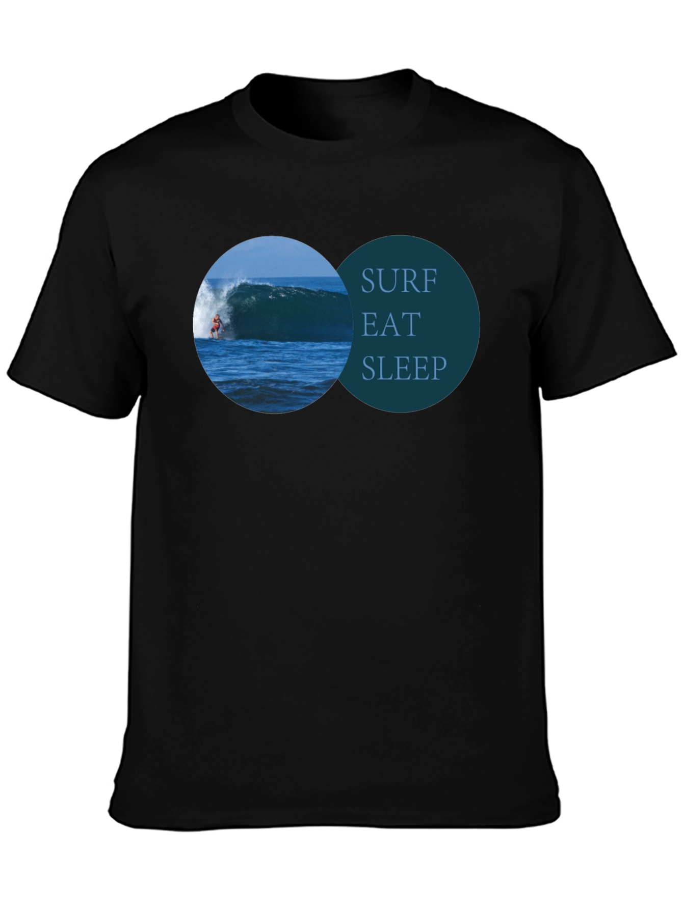 Surf Eat Sleep Black T-Shirt