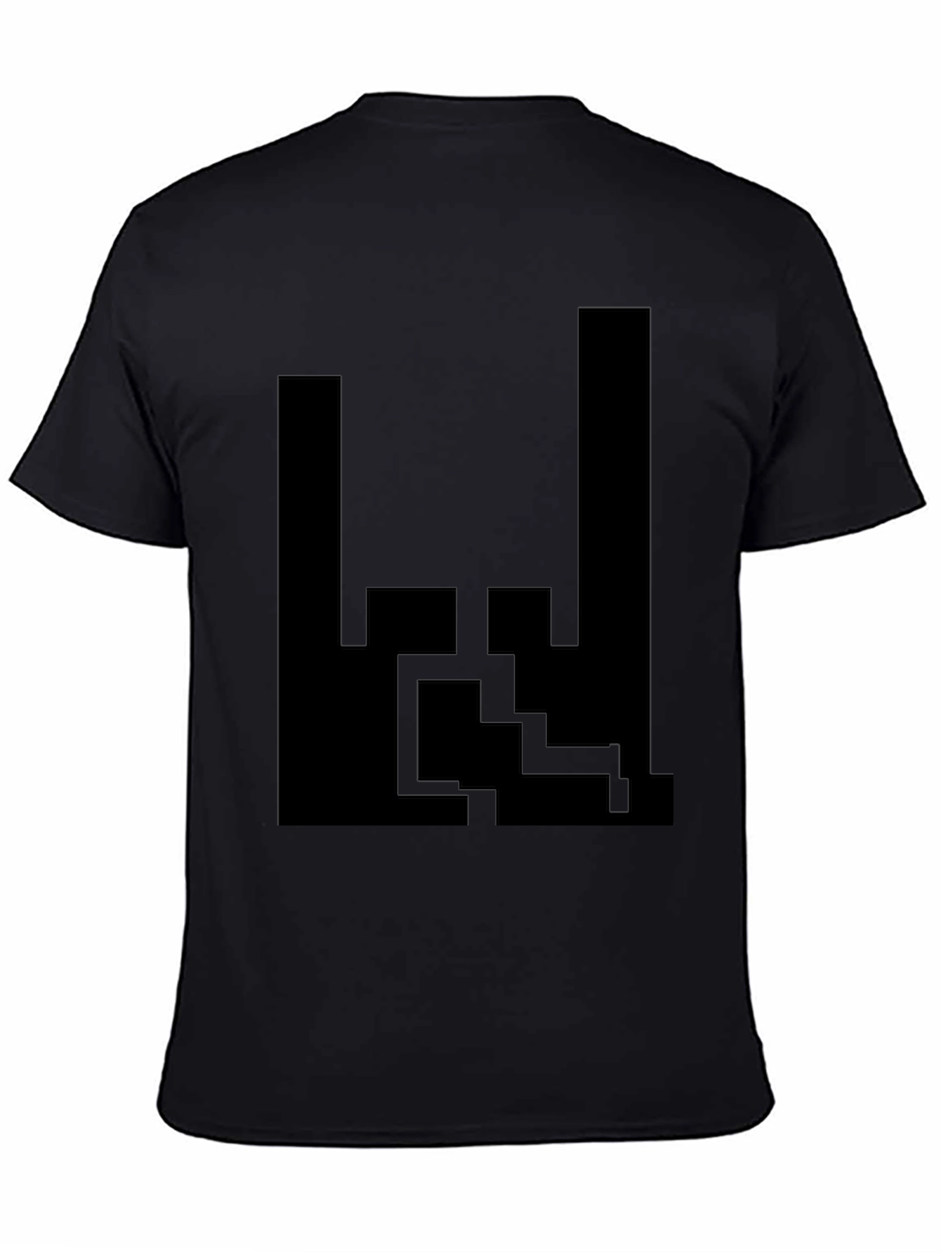 Abstract Graphic Tee - Modern Black T-Shirt
