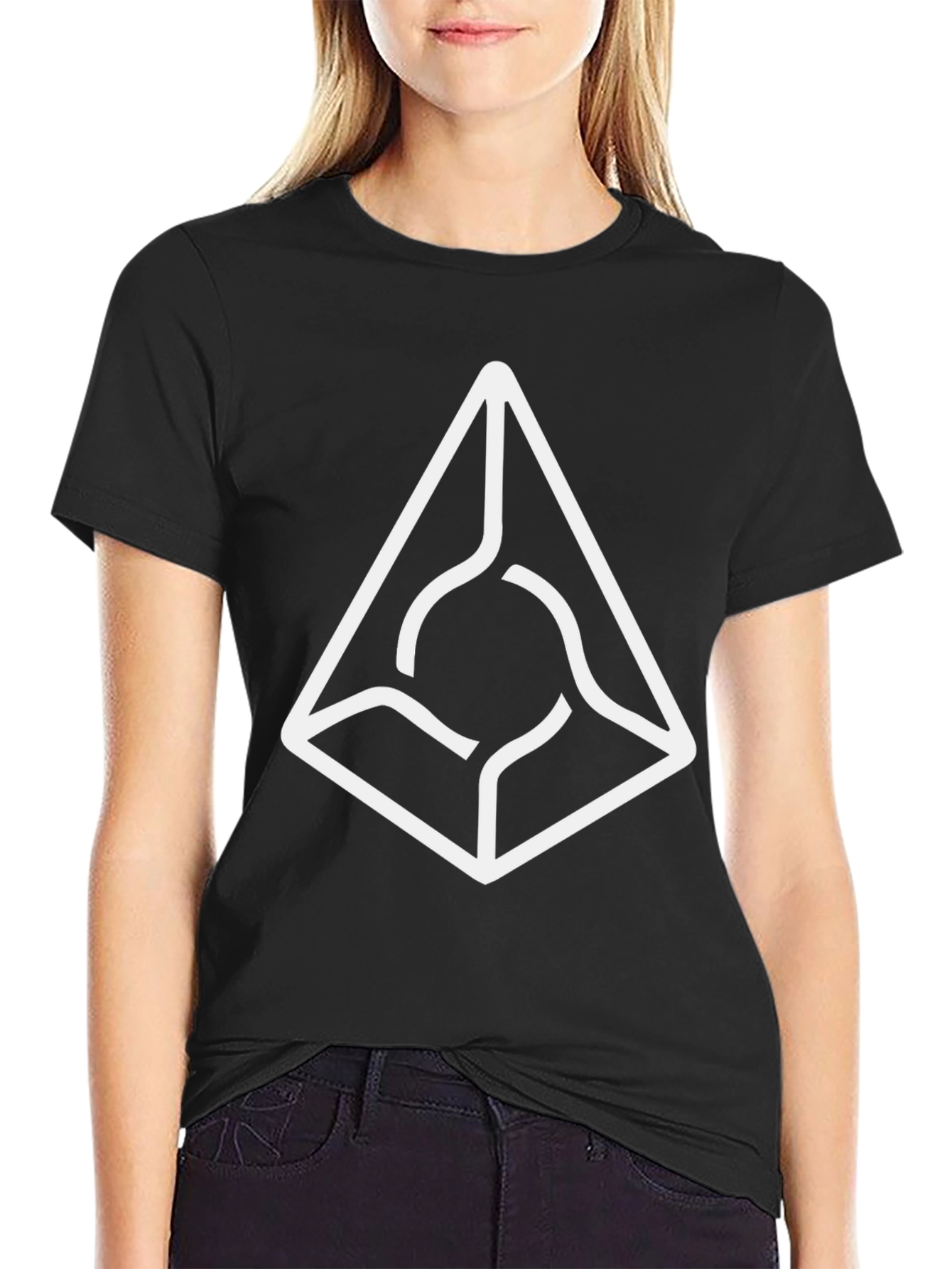 Abstract Graphic Black Tee