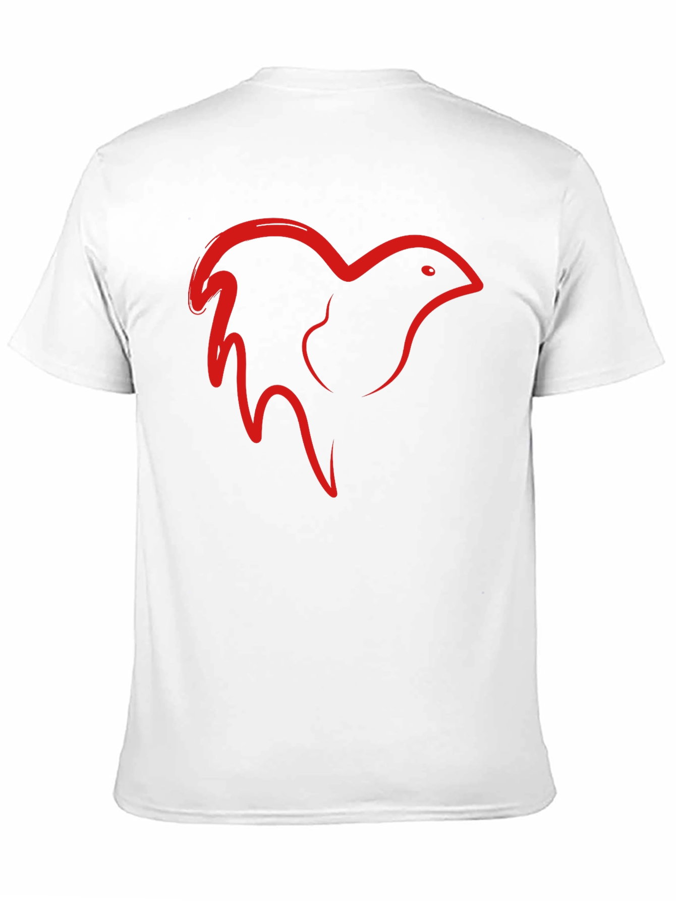 Abstract Bird Graphic Tee - Casual Comfort