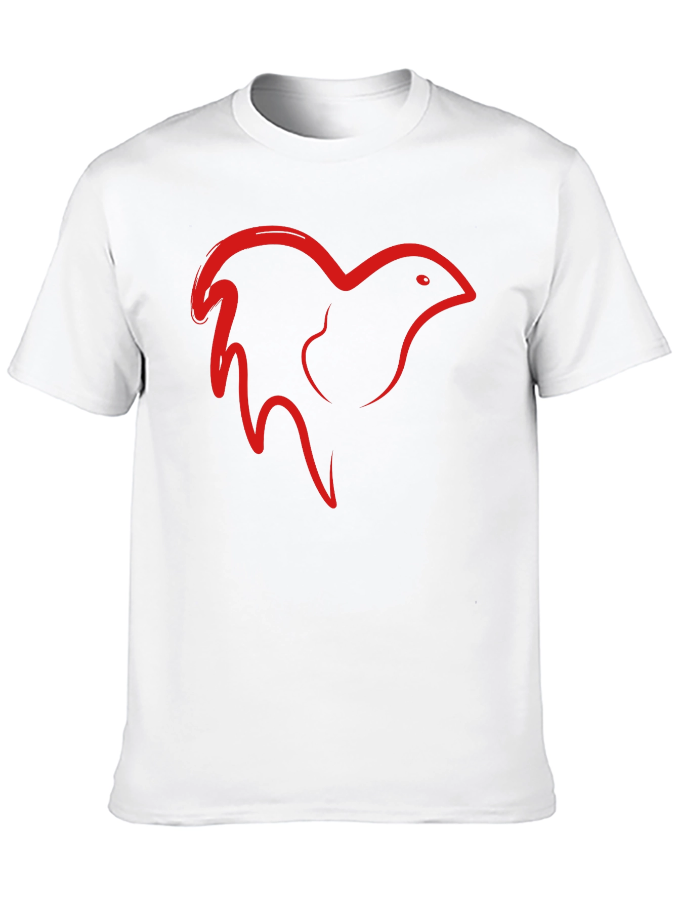 Abstract Bird Graphic Tee - Casual Comfort