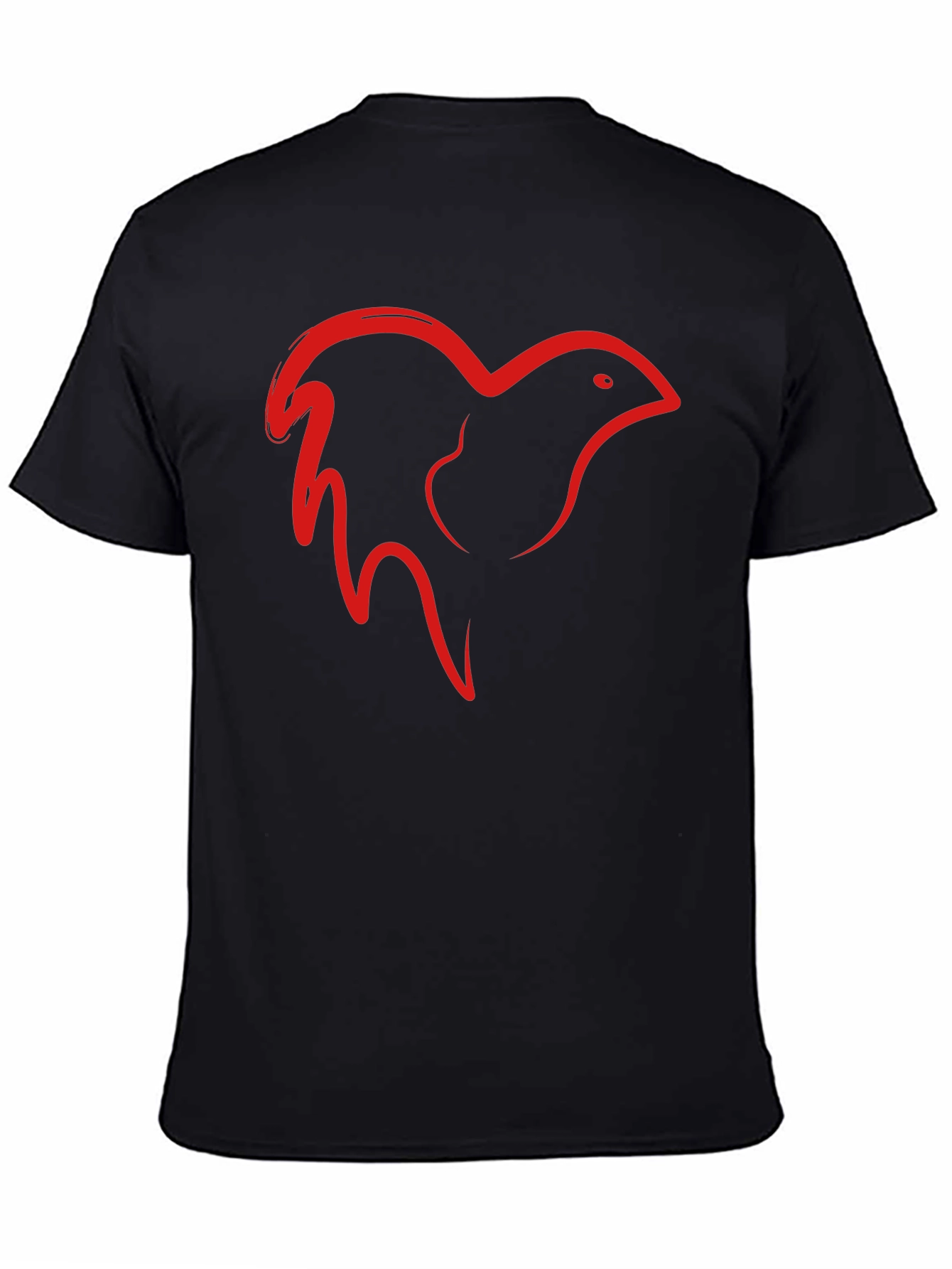 Abstract Bird Graphic Tee - Casual Comfort