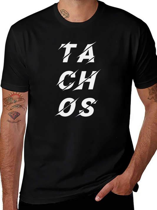 Stylish Black T-Shirt - TACHOS Graphic Tee
