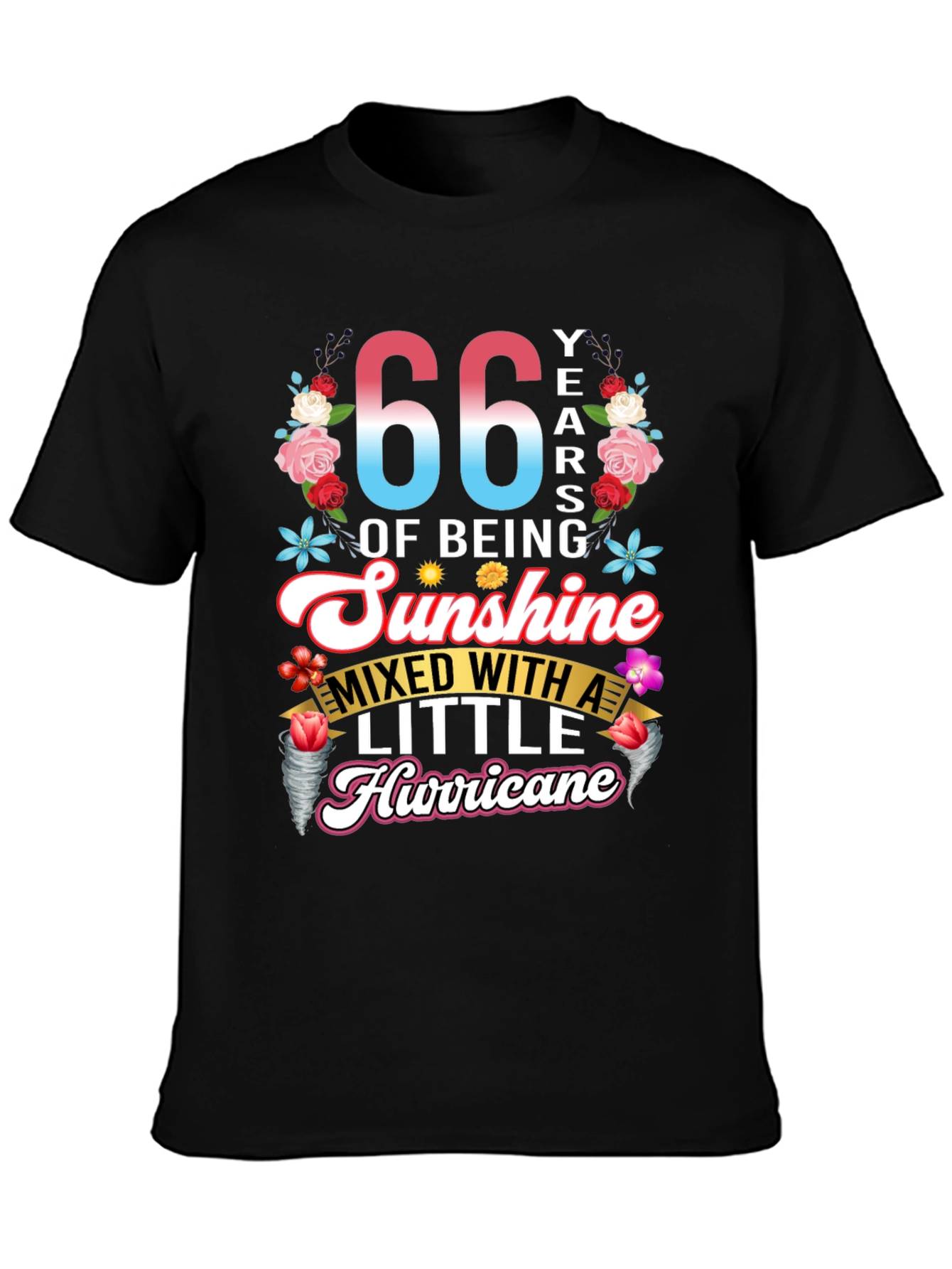 66 Years of Sunshine and Hurricane Graphic Tee