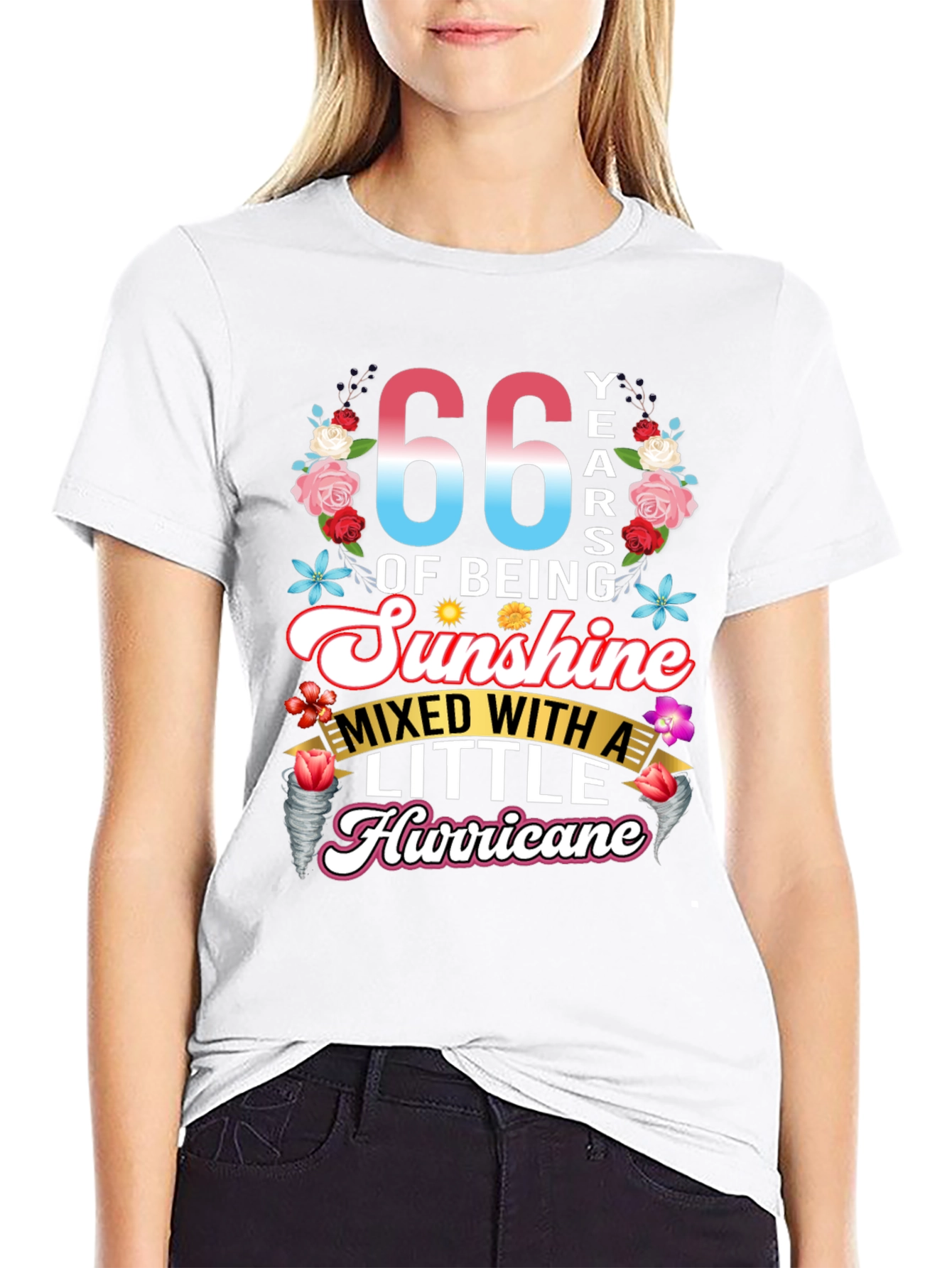 66 Years of Sunshine and Hurricane Graphic Tee