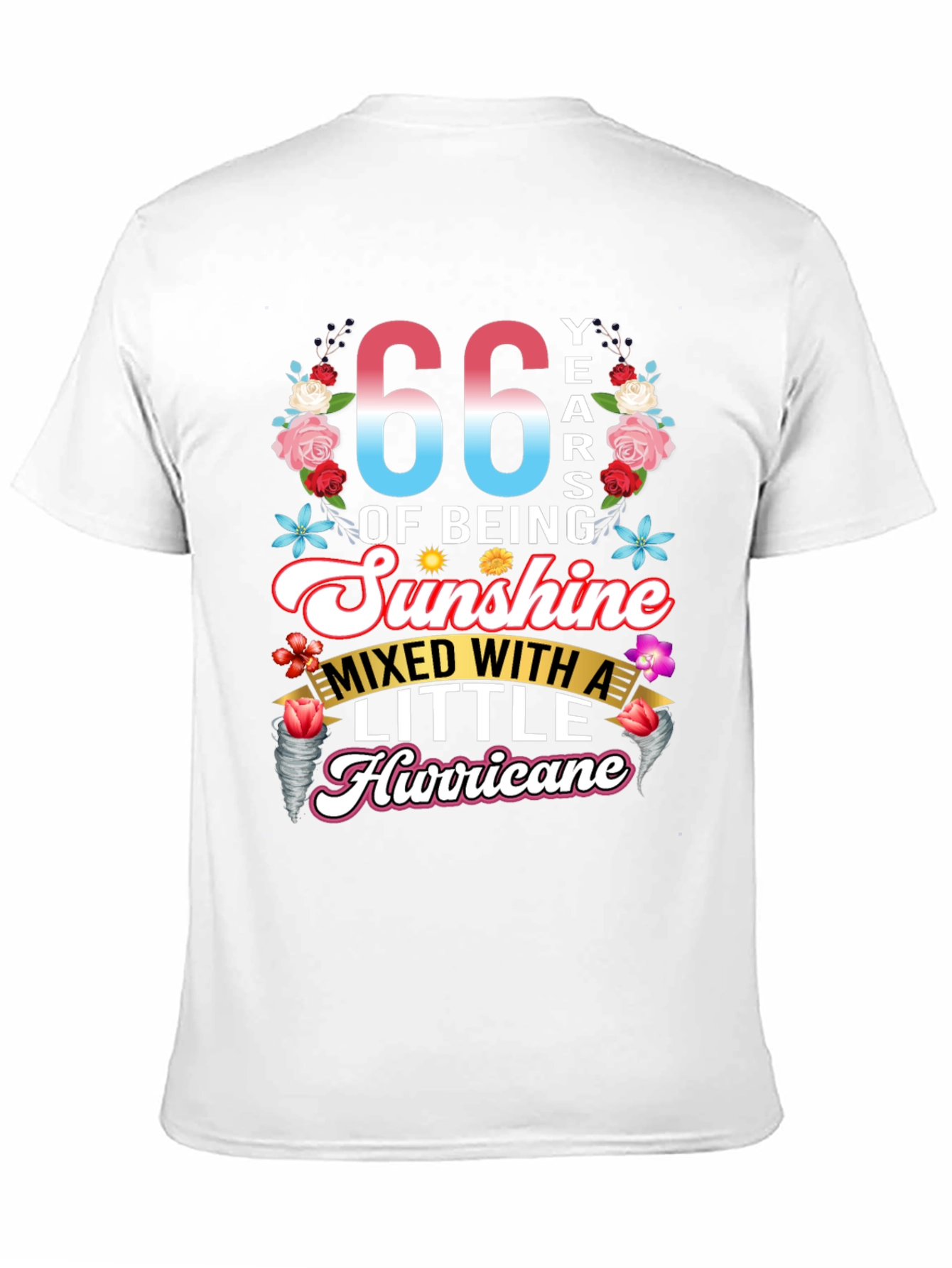 66 Years of Sunshine and Hurricane Graphic Tee