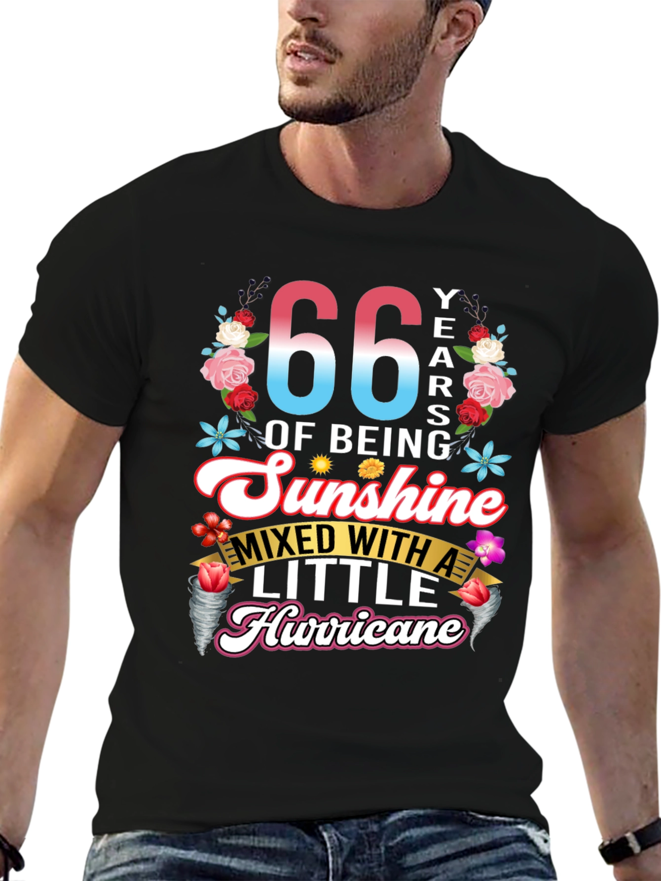 66 Years of Sunshine and Hurricane Graphic Tee