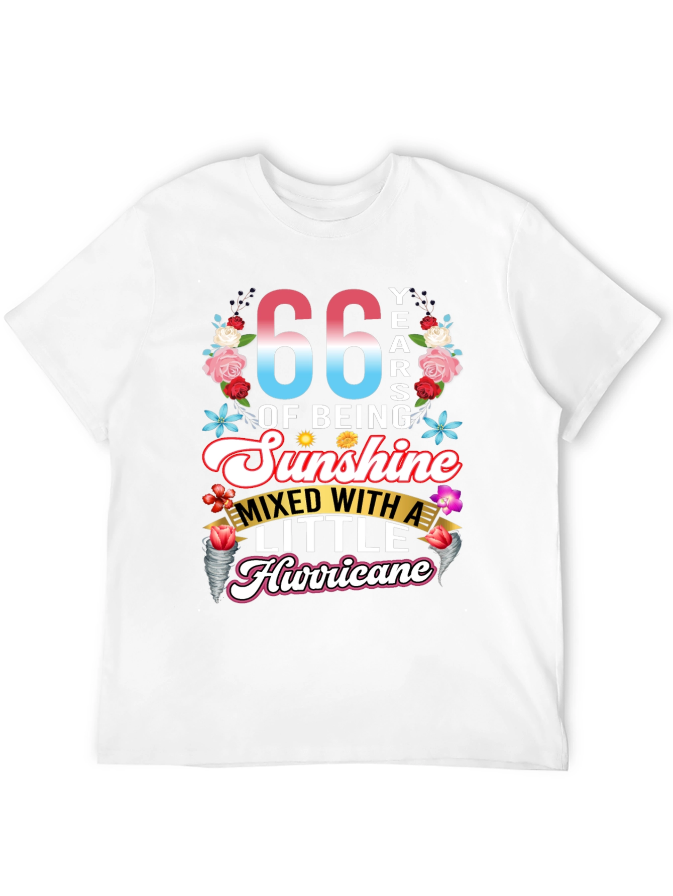 66 Years of Sunshine and Hurricane Graphic Tee