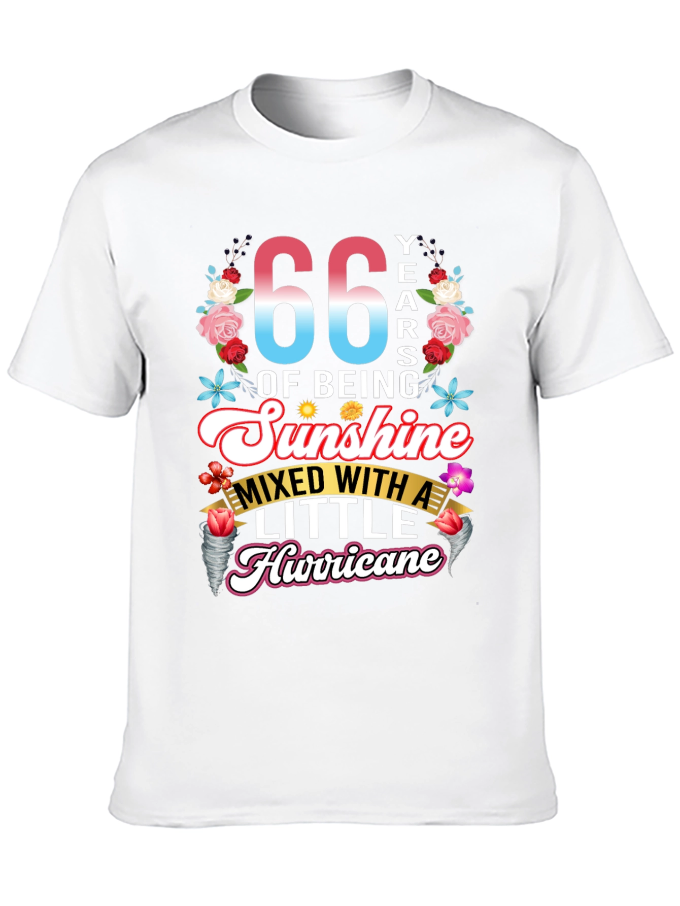 66 Years of Sunshine and Hurricane Graphic Tee