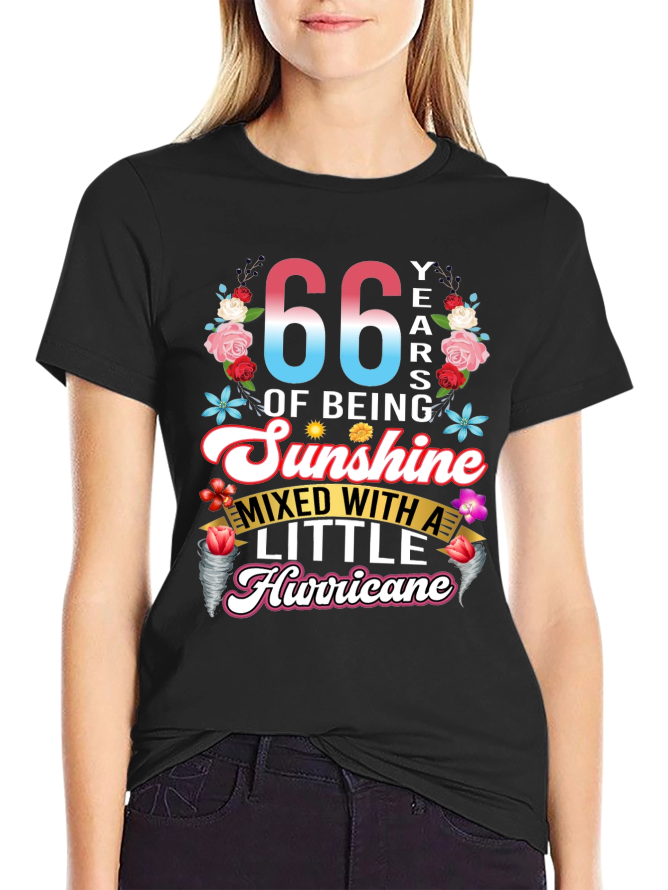 66 Years of Sunshine and Hurricane Graphic Tee