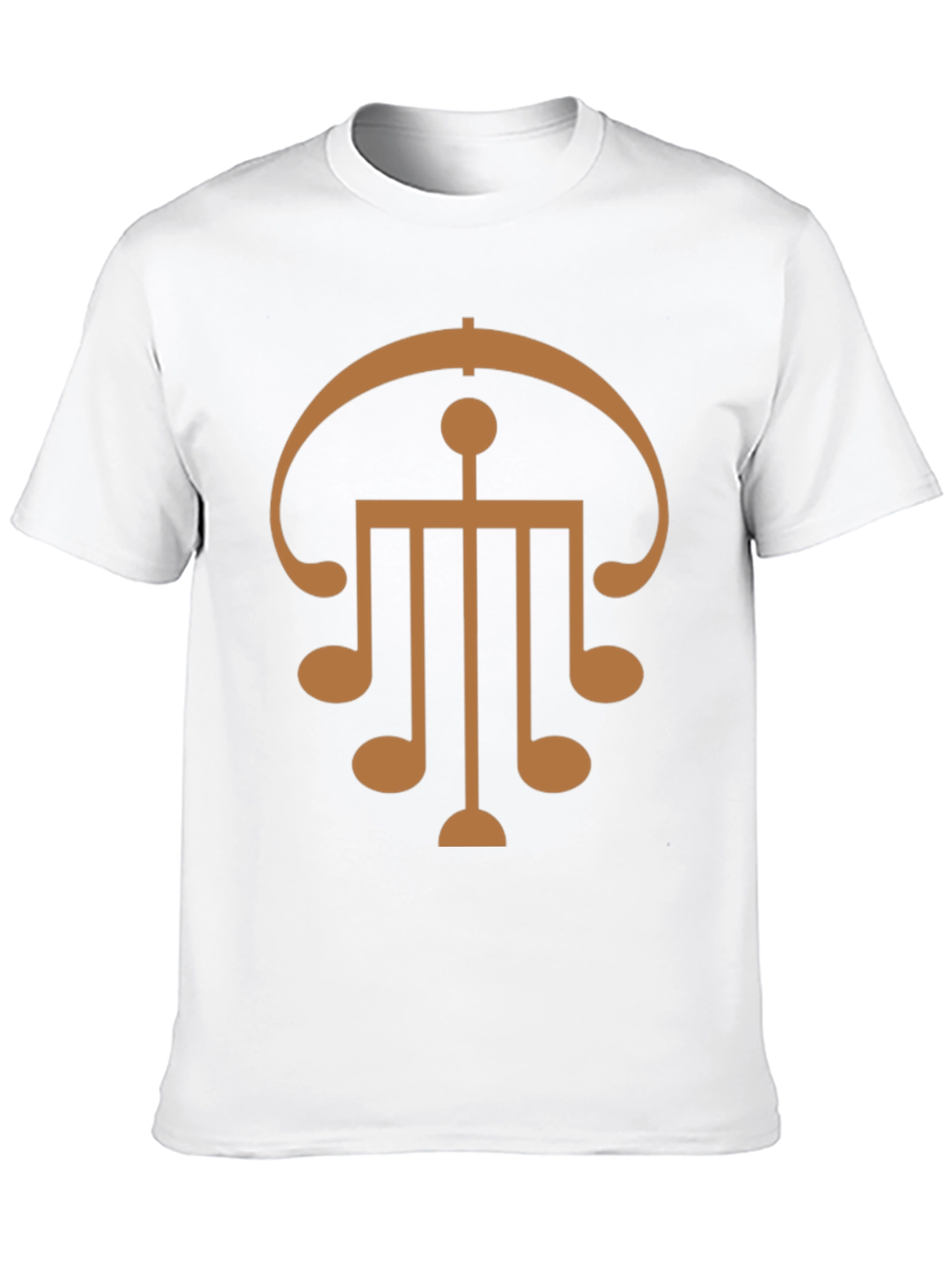 Abstract Music Note Graphic Black T-Shirt