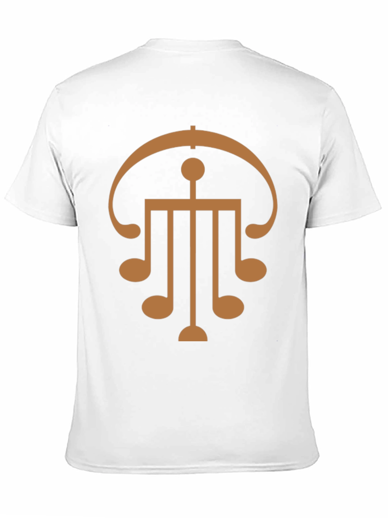 Abstract Music Note Graphic Black T-Shirt