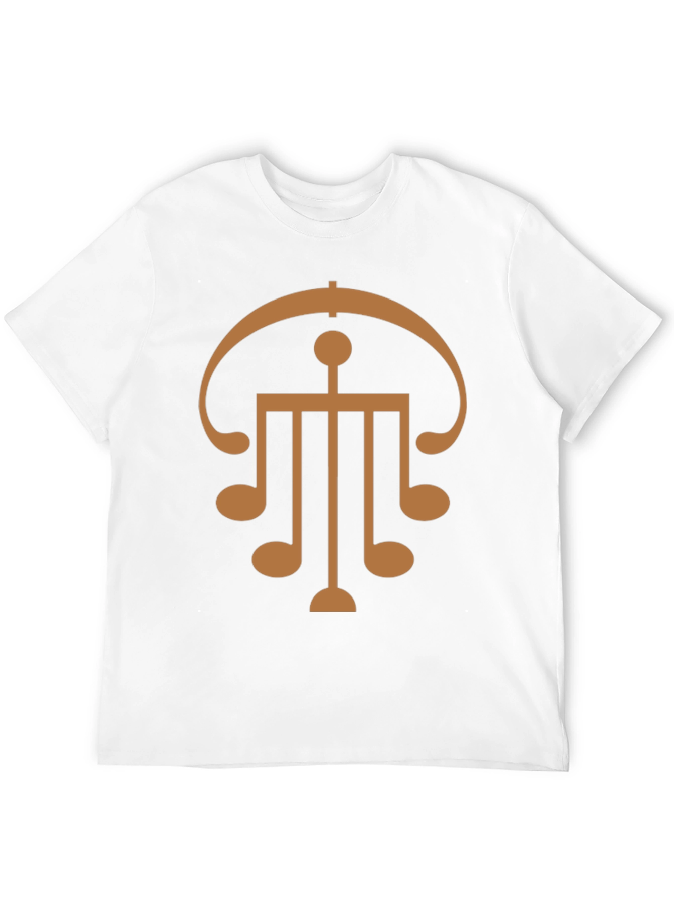 Abstract Music Note Graphic Black T-Shirt