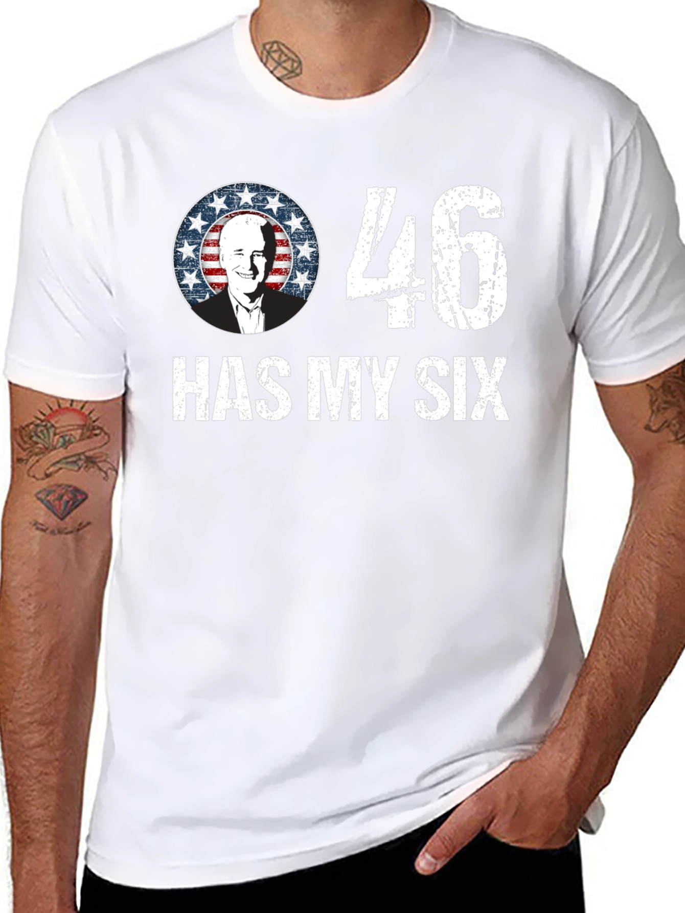 46 Has My Six Political Graphic T-Shirt