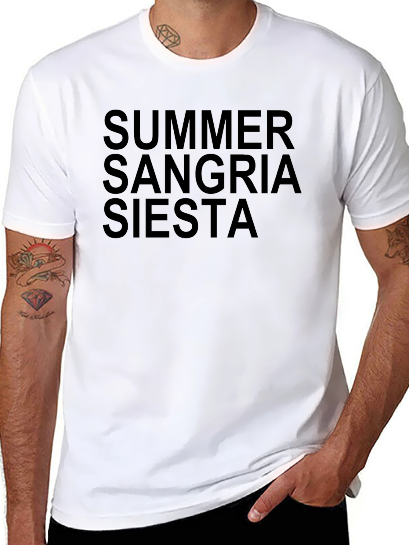 Summer Sangria Siesta Black T-Shirt