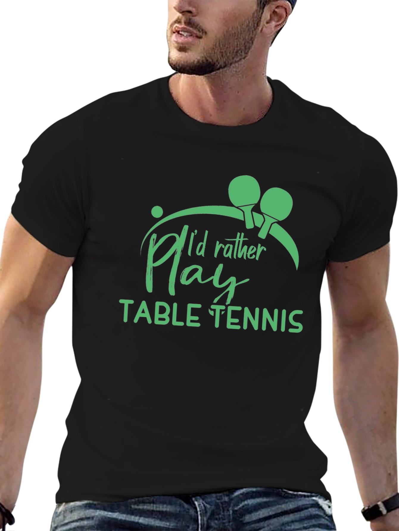 Table Tennis T-Shirt - Id Rather Play Graphic Tee