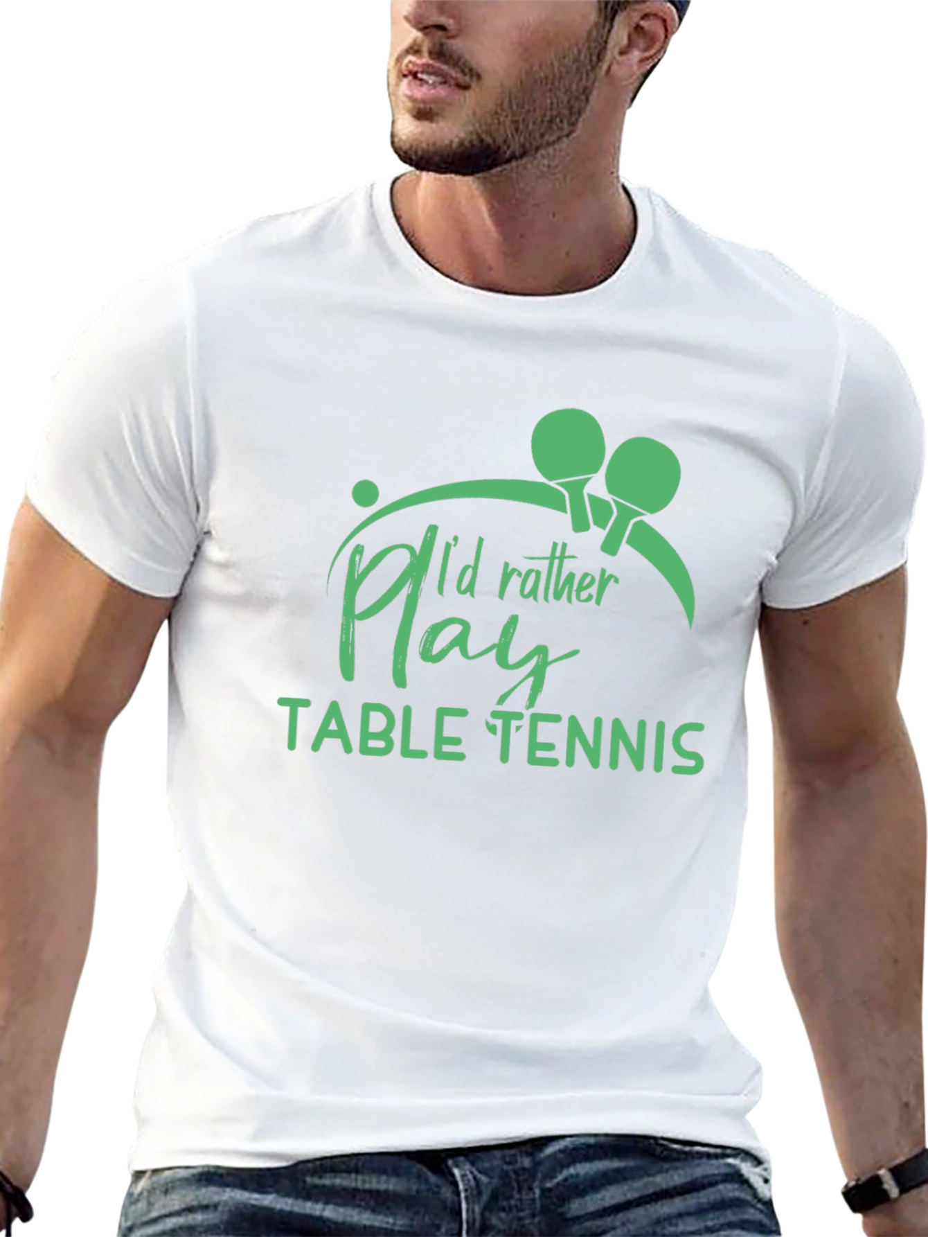 Table Tennis T-Shirt - Id Rather Play Graphic Tee