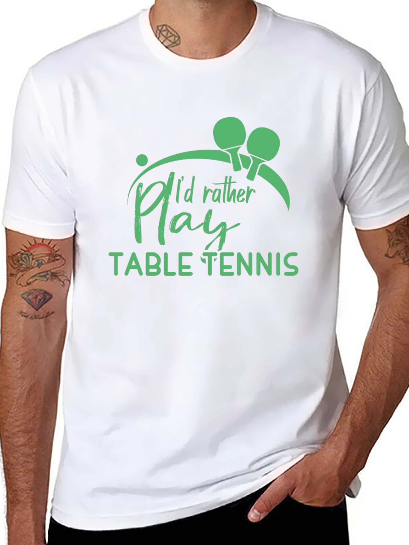 Table Tennis T-Shirt - Id Rather Play Graphic Tee