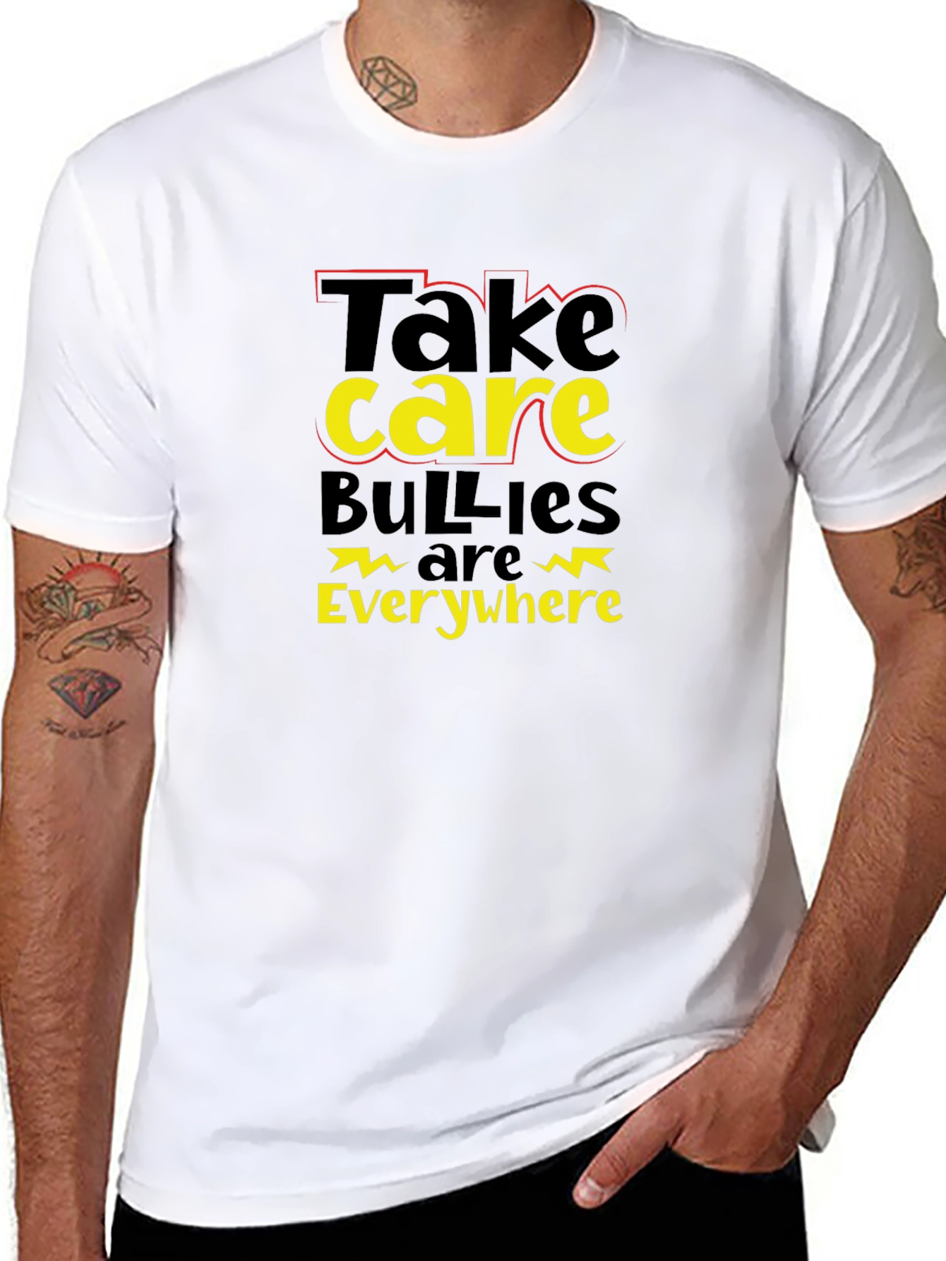 Take Care Bullies Are Everywhere Black T-Shirt
