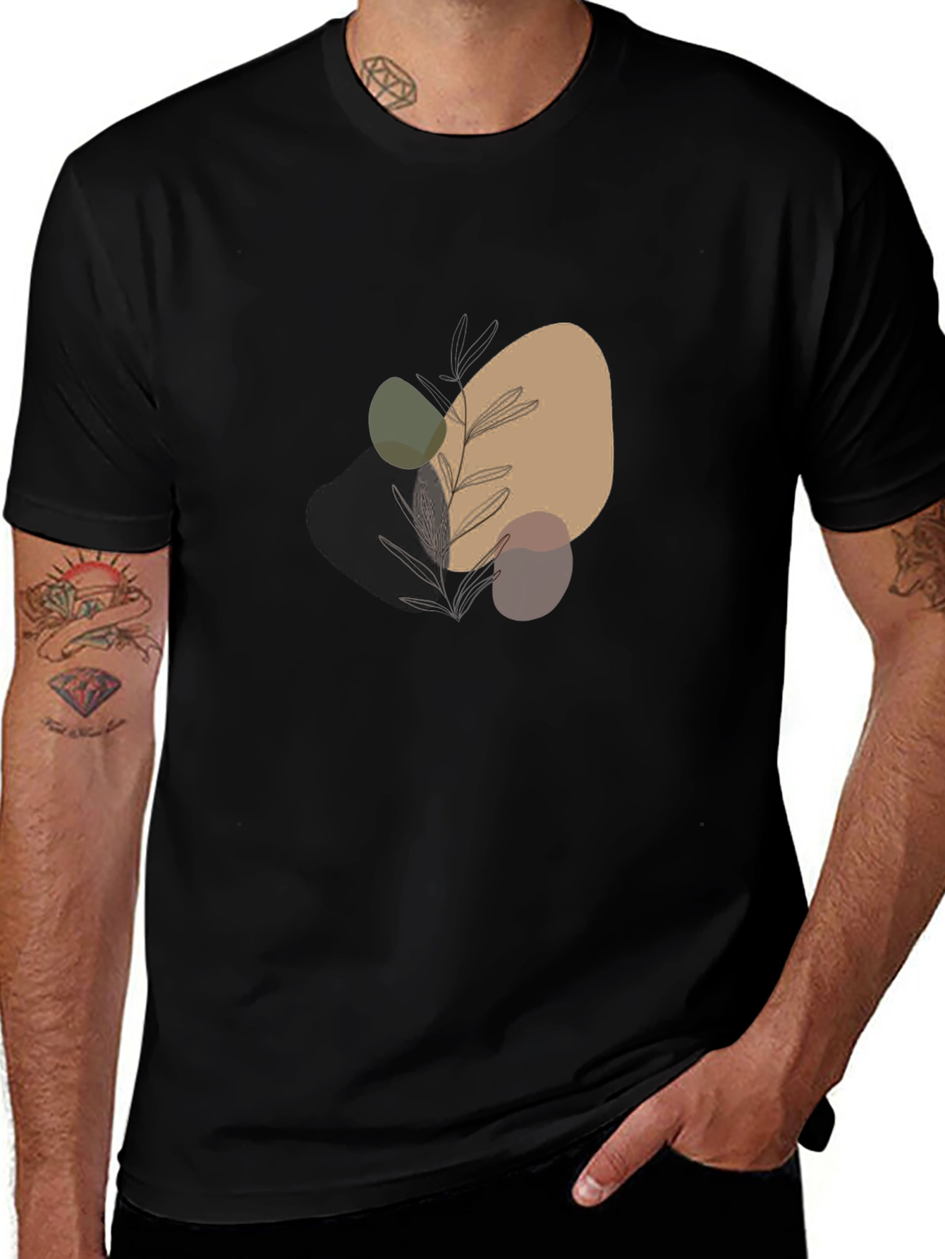 Abstract Art Black T-Shirt