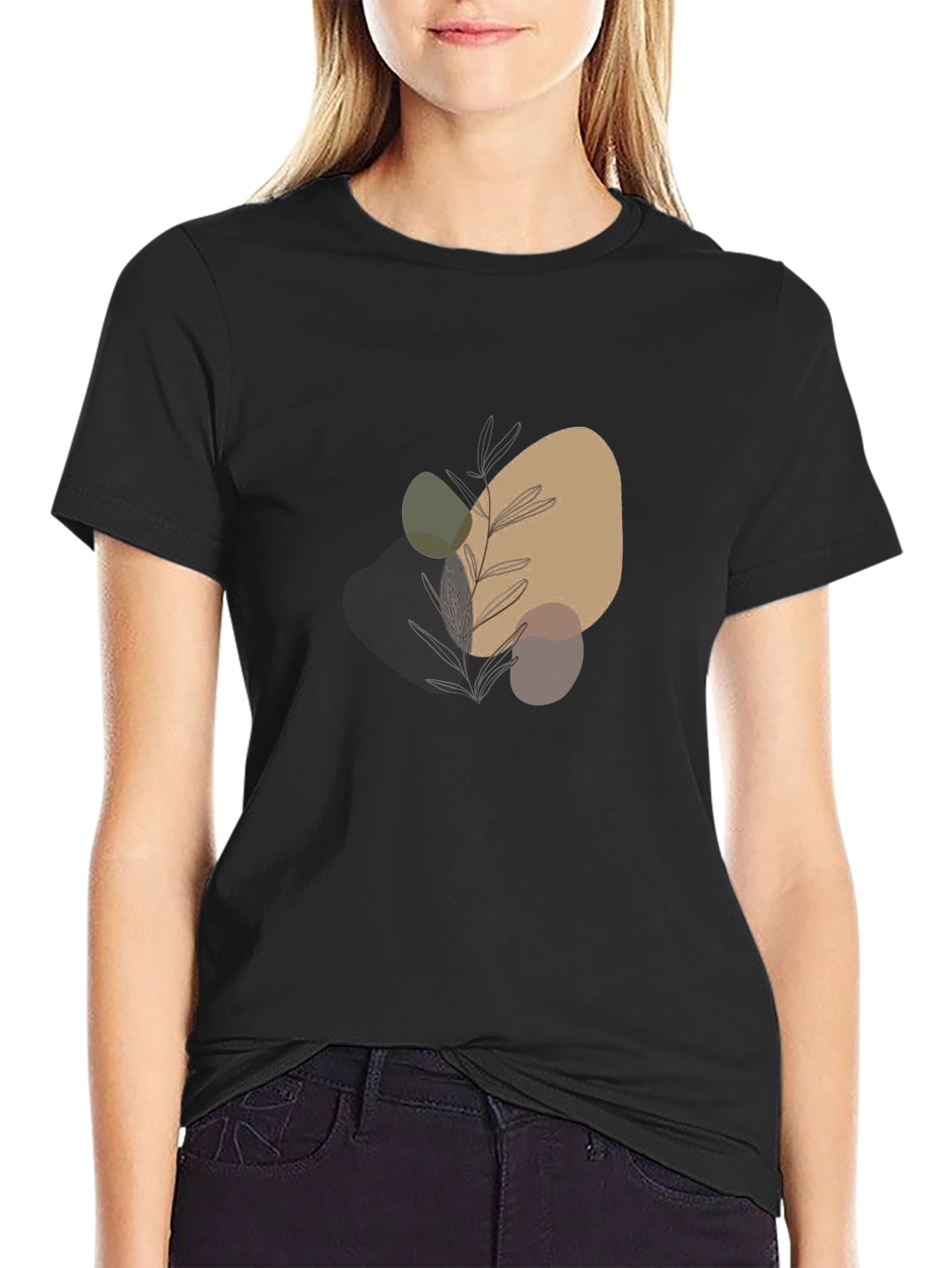 Abstract Art Black T-Shirt