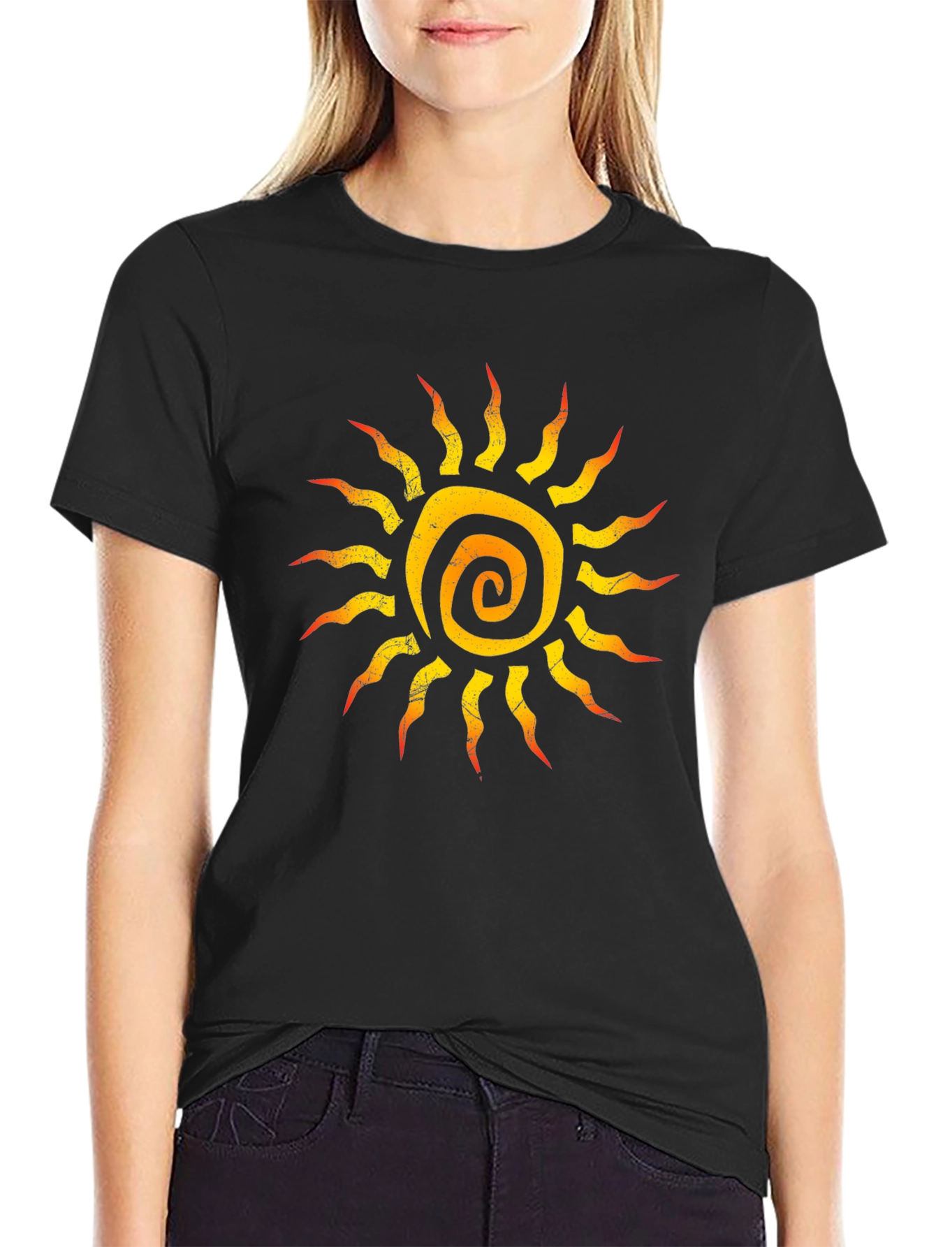 Sun Graphic Black T-Shirt