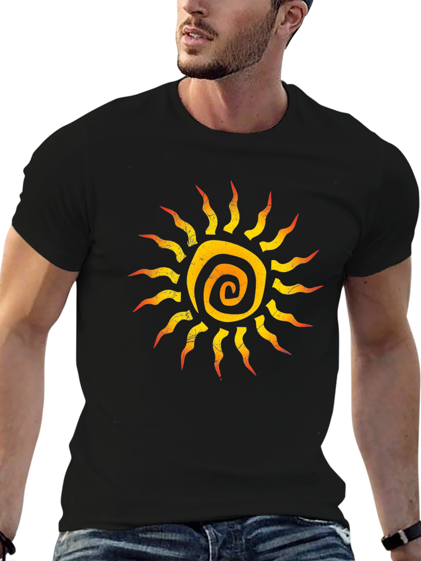 Sun Graphic Black T-Shirt