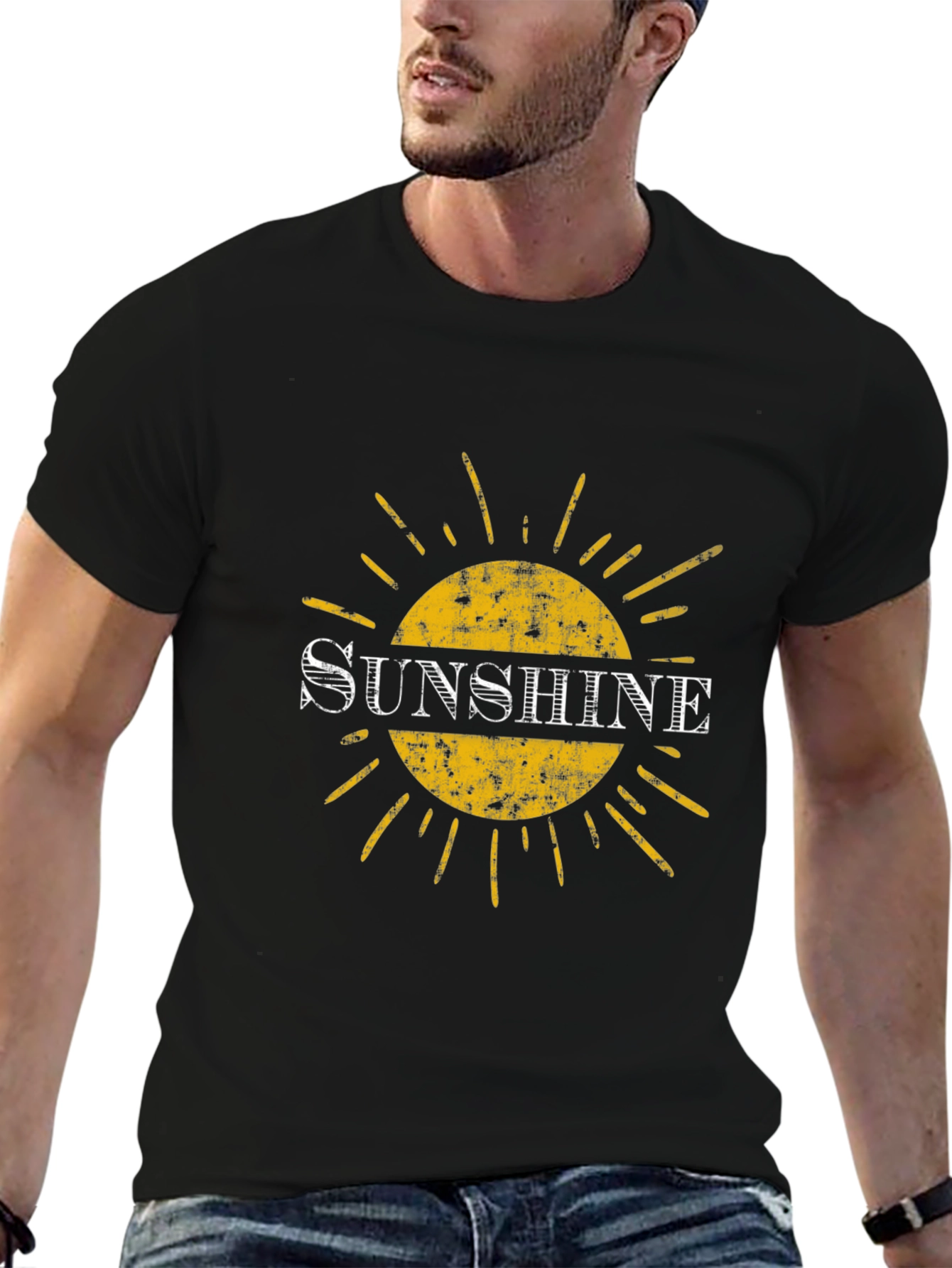 Sunshine Graphic Tee - Black Cotton Blend