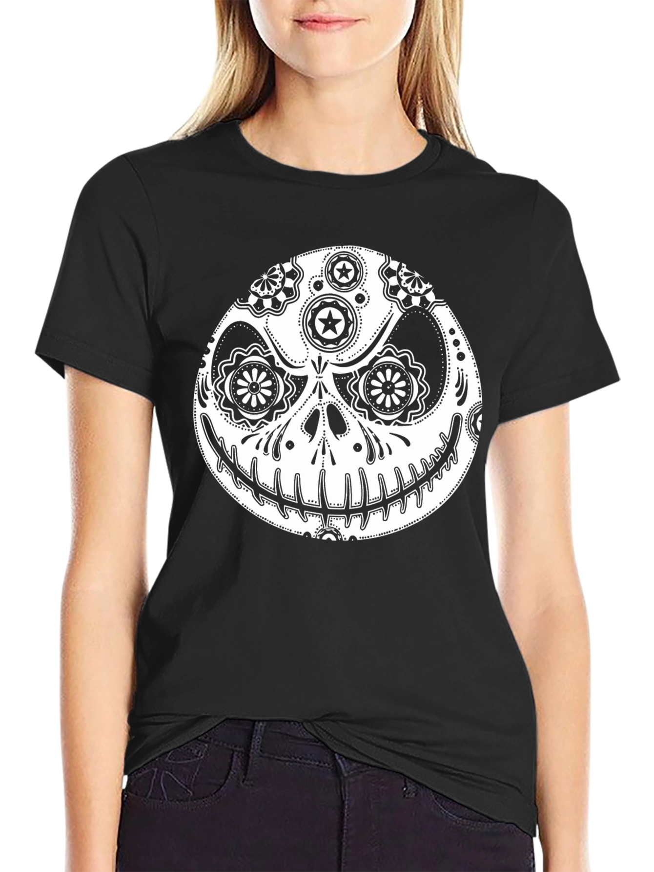 Sugar Skull Jack T-Shirt - Black