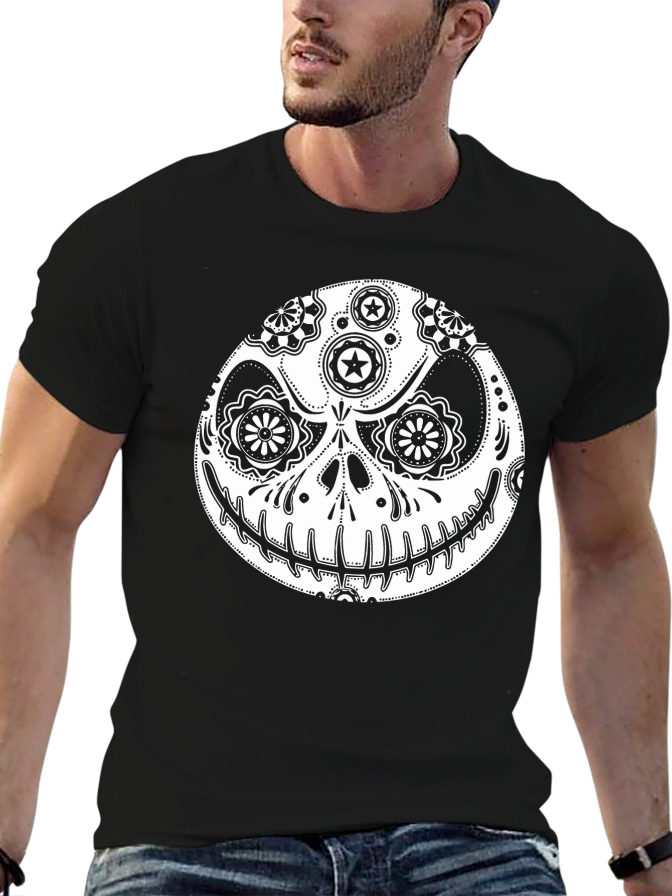 Sugar Skull Jack T-Shirt - Black