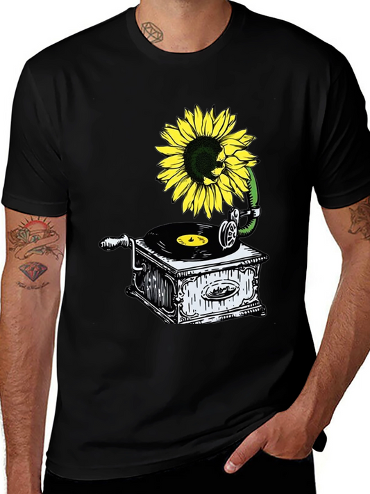 Sunflower Gramophone Graphic Tee