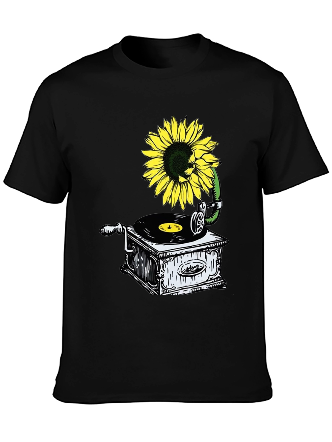 Sunflower Gramophone Graphic Tee