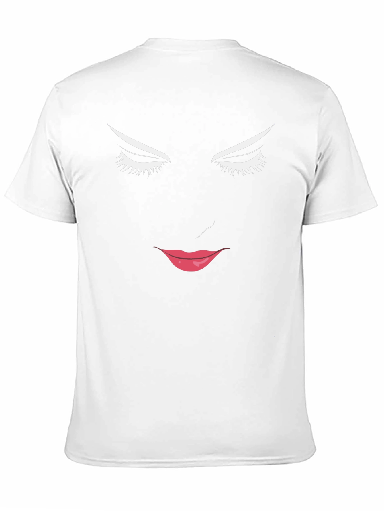 Abstract Face Graphic Print Black Tee