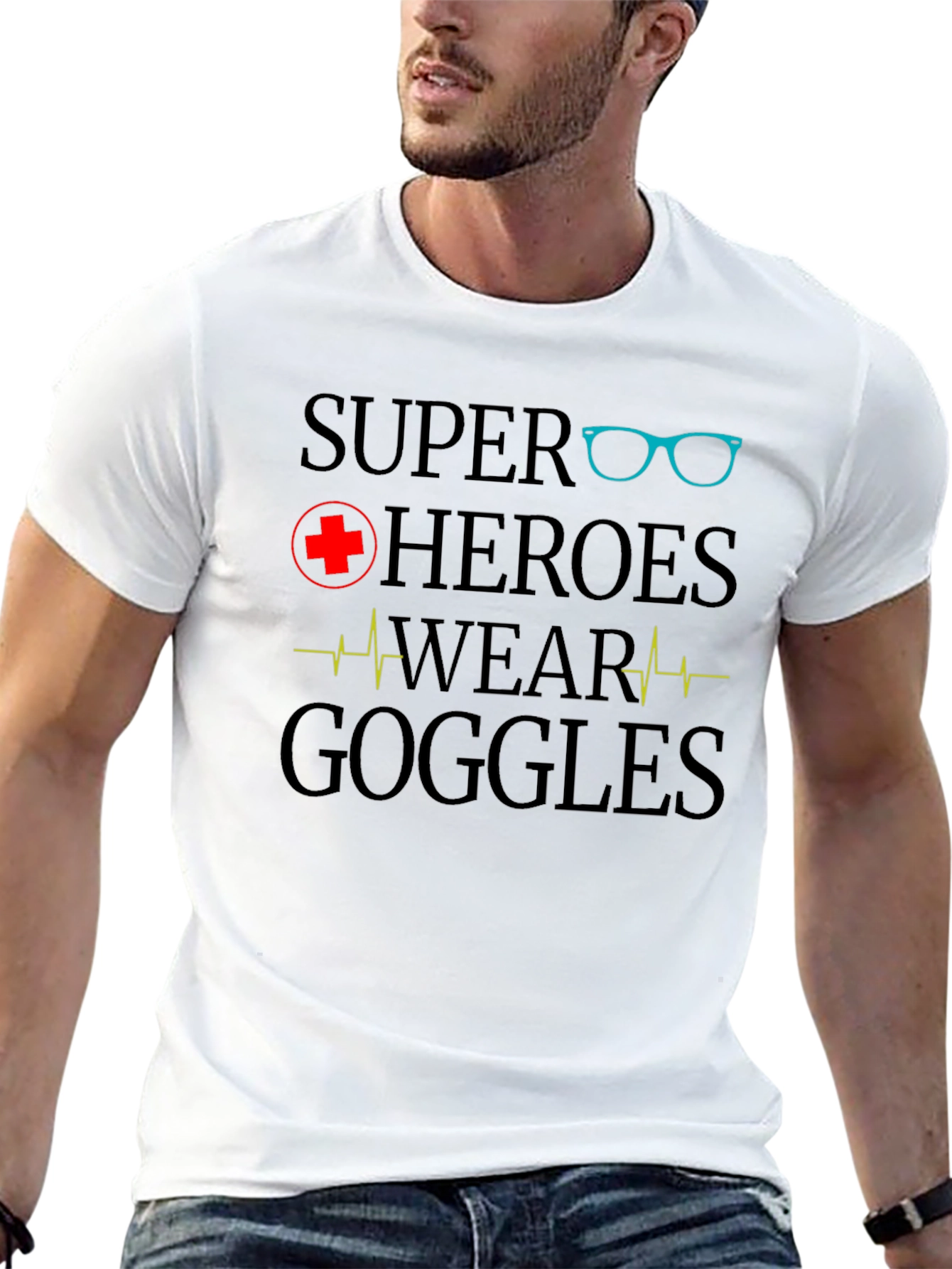 Super Heroes Wear Goggles Graphic T-Shirt