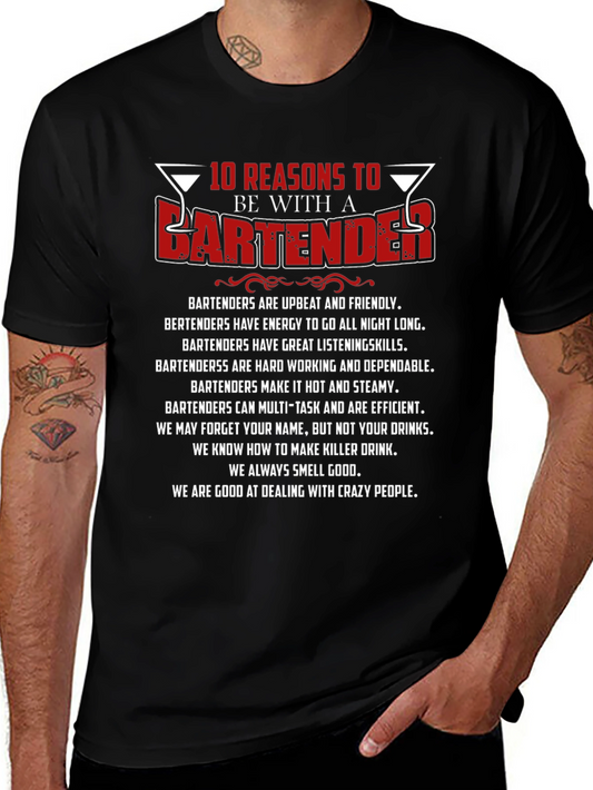 10 Reasons to Date a Bartender Graphic T-Shirt