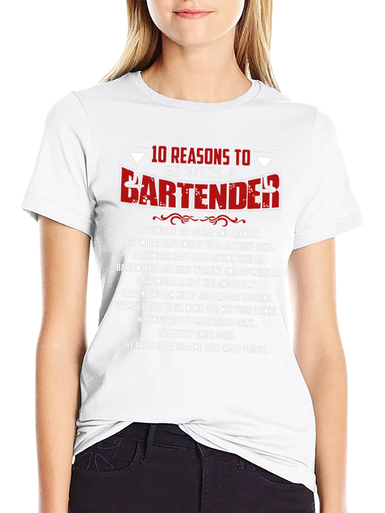 10 Reasons to Date a Bartender Graphic T-Shirt