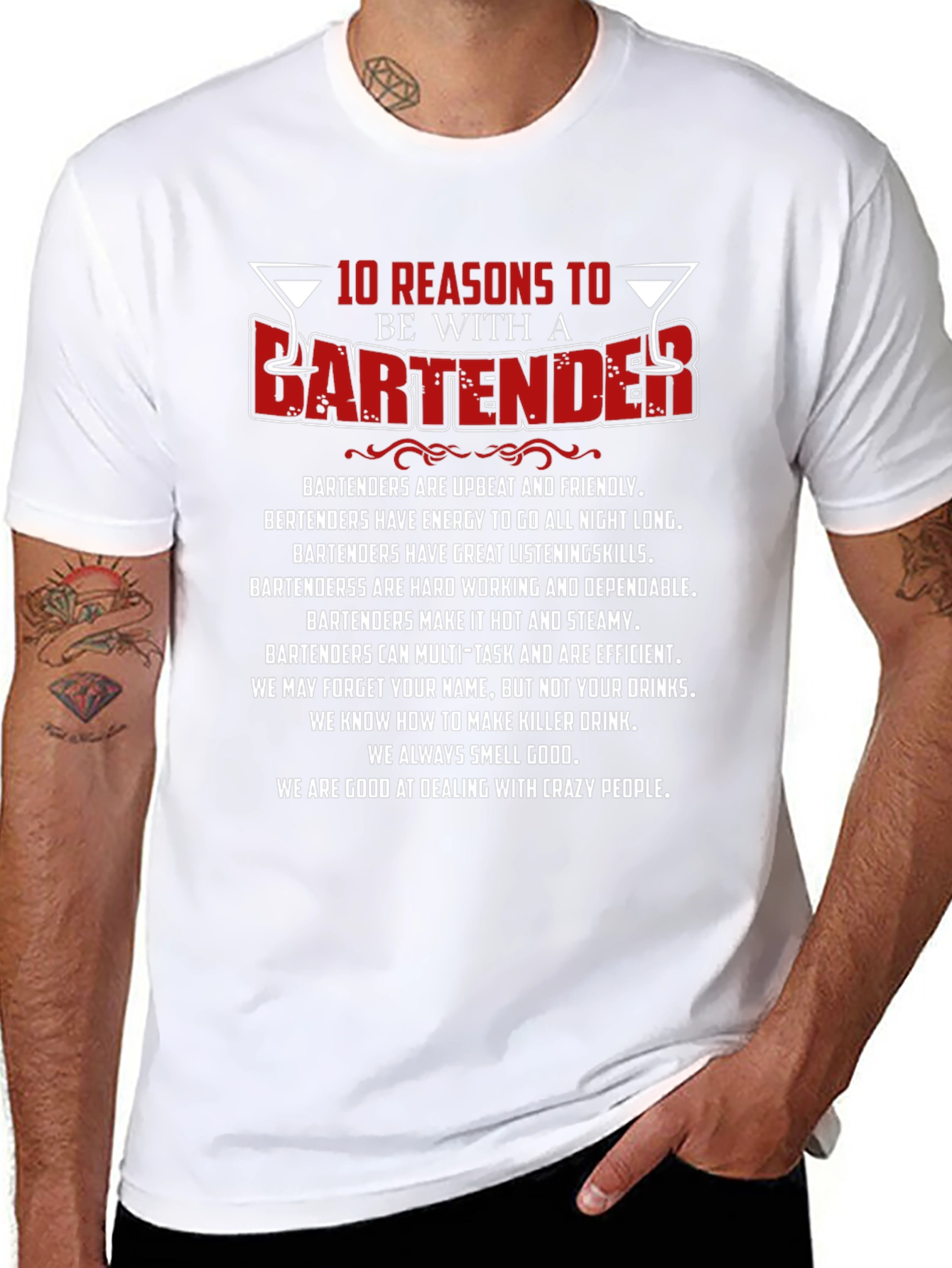 10 Reasons to Date a Bartender Graphic T-Shirt