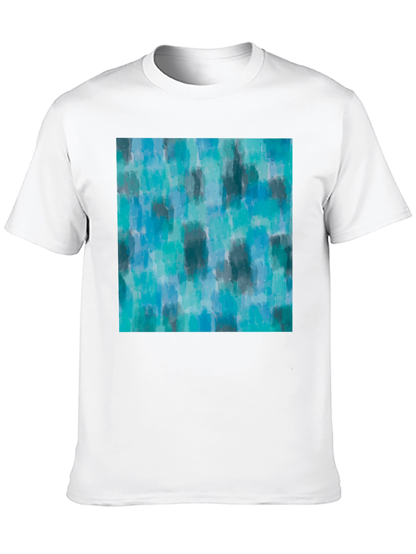 Abstract Blue Pattern Tee - Casual Style
